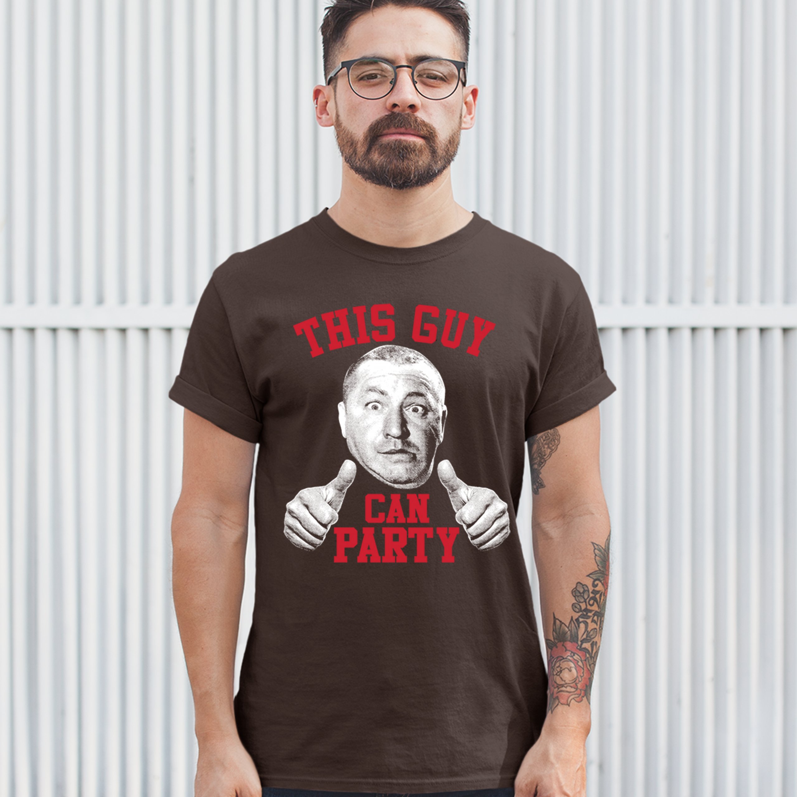 This Guy Can Party T-shirt Curly Howard The Three Stooges Men's Tee - Picture 29 of 45