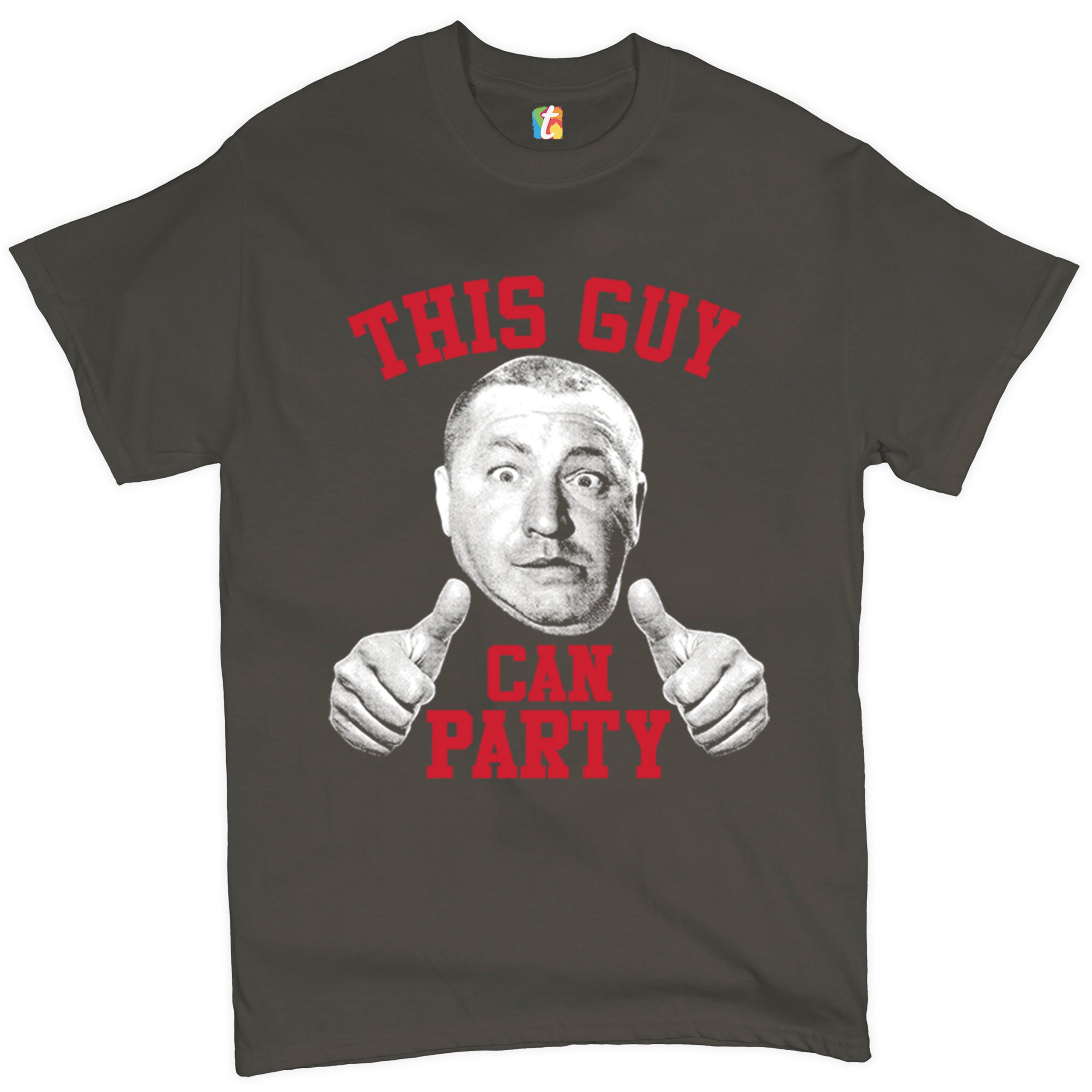 This Guy Can Party T-shirt Curly Howard The Three Stooges Men's Tee - Picture 30 of 45