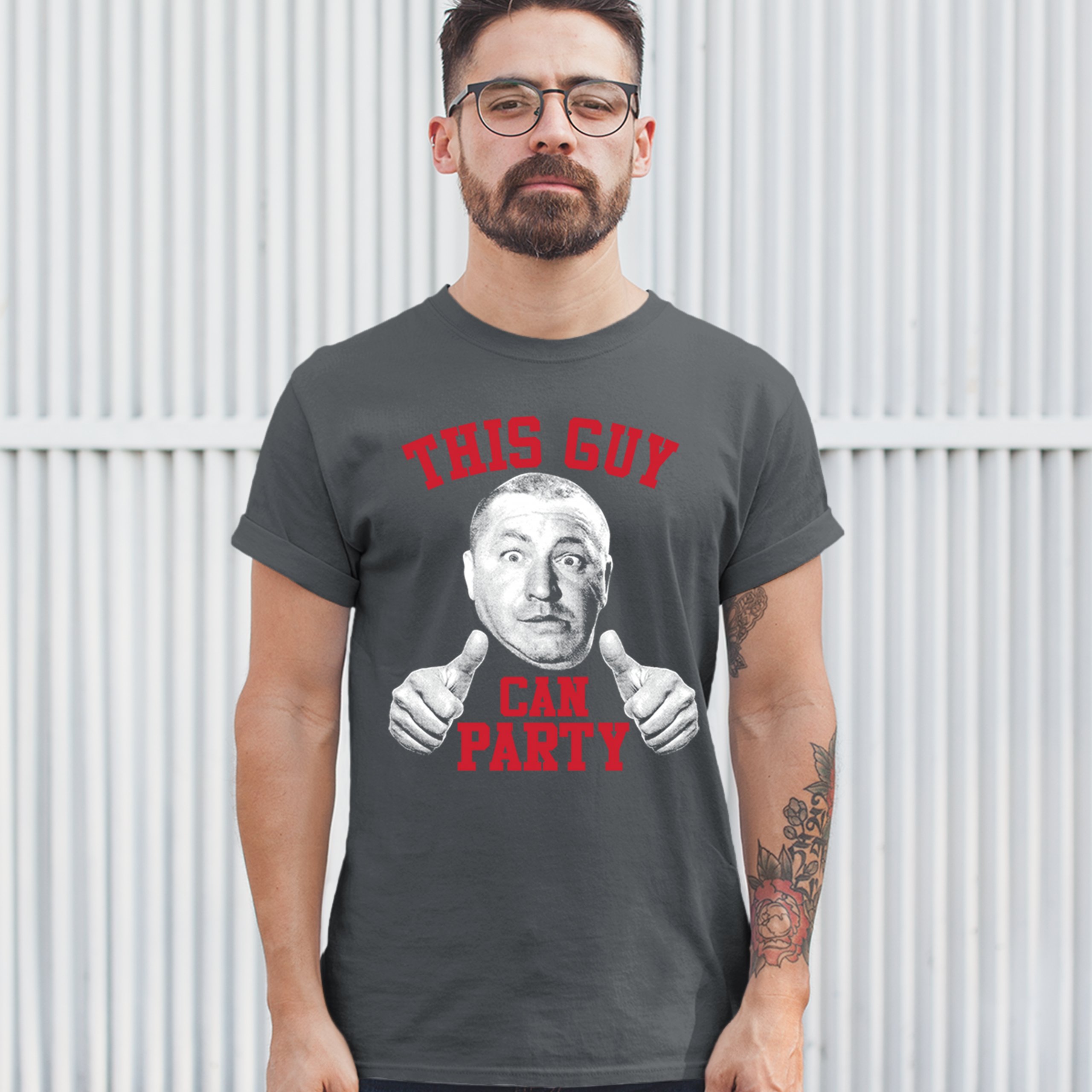 This Guy Can Party T-shirt Curly Howard The Three Stooges Men's Tee - Picture 33 of 45