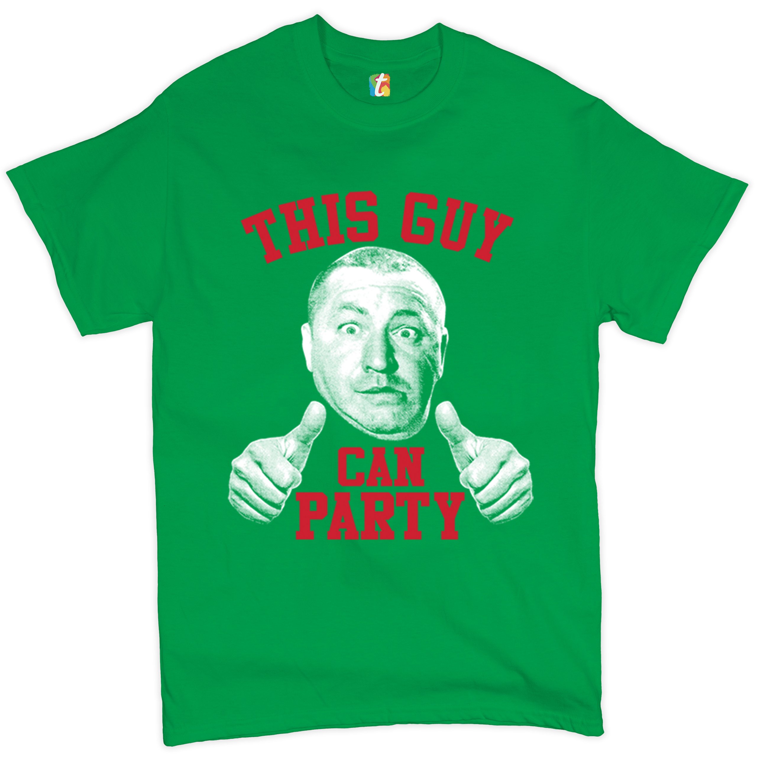 This Guy Can Party T-shirt Curly Howard The Three Stooges Men's Tee - Picture 22 of 45