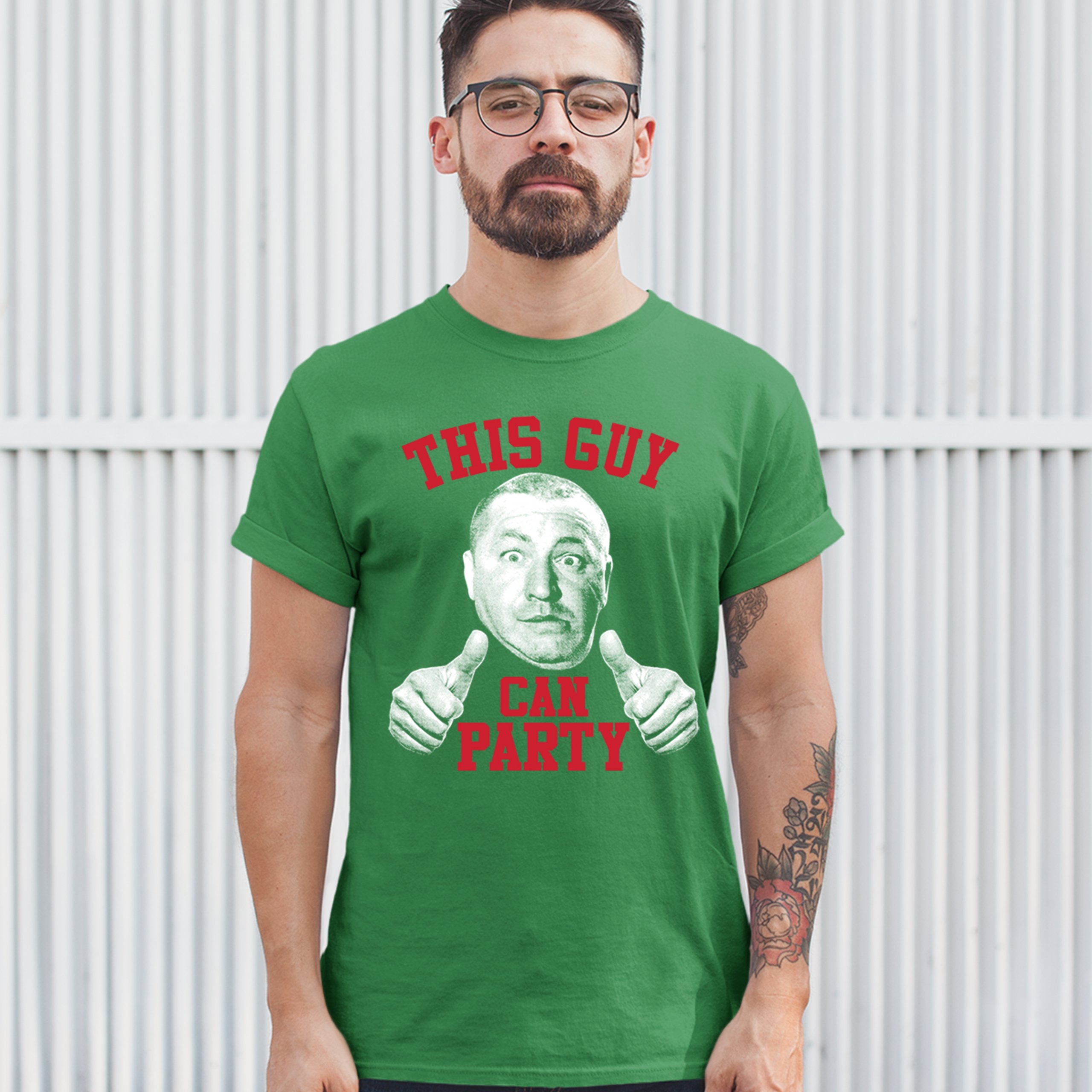 This Guy Can Party T-shirt Curly Howard The Three Stooges Men's Tee - Picture 25 of 45