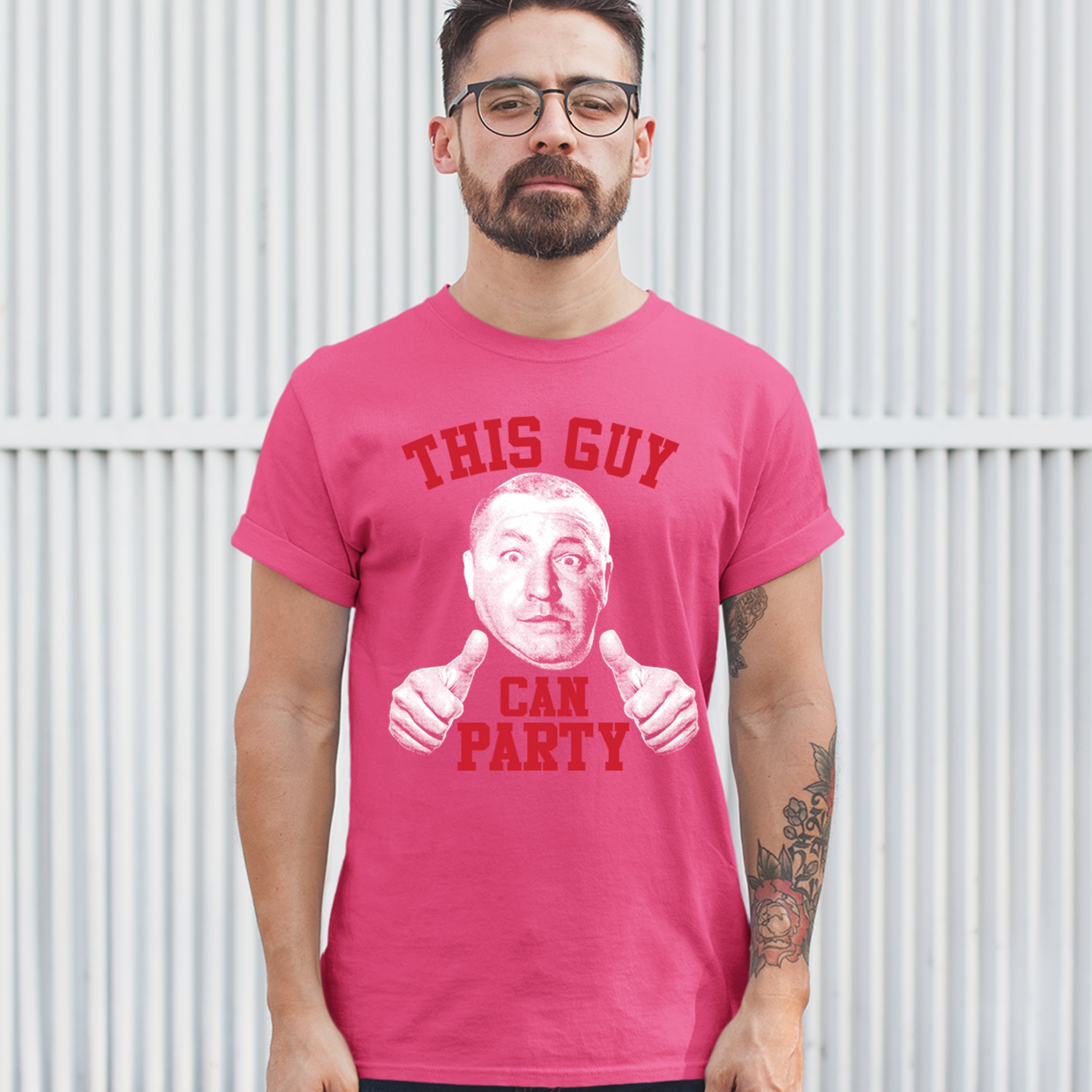 This Guy Can Party T-shirt Curly Howard The Three Stooges Men's Tee - Picture 13 of 45
