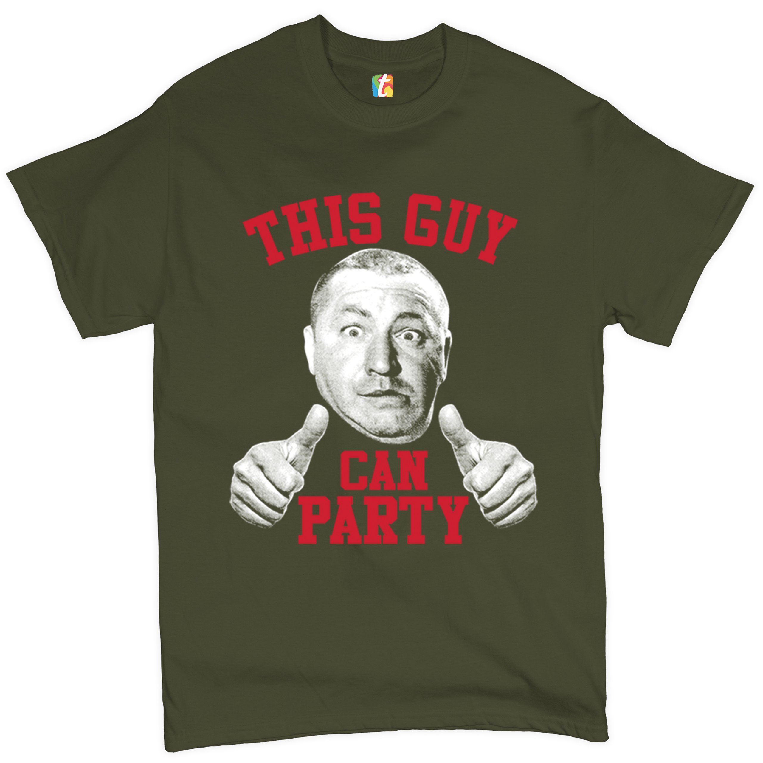 This Guy Can Party T-shirt Curly Howard The Three Stooges Men's Tee - Picture 34 of 45
