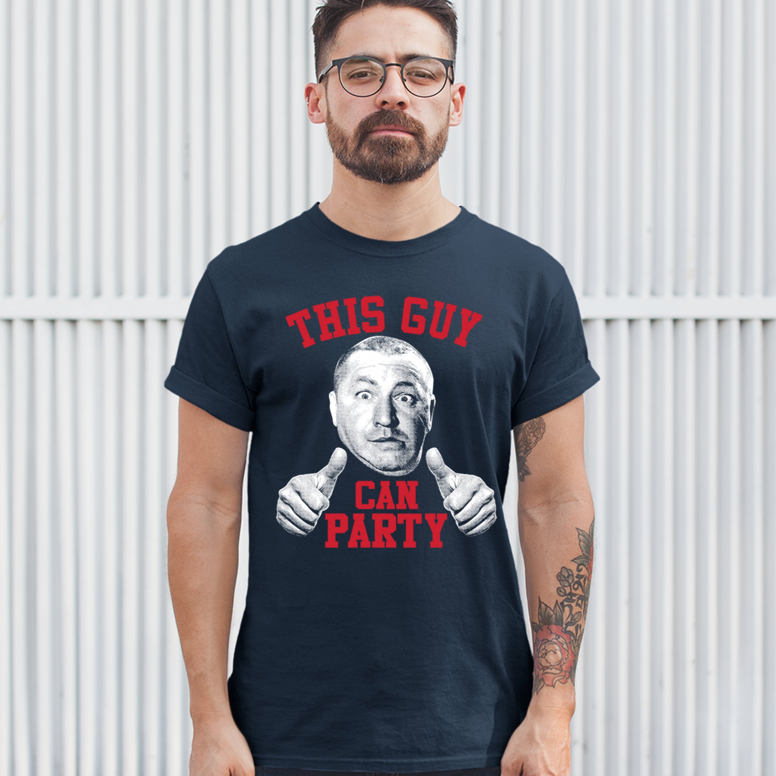 This Guy Can Party T-shirt Curly Howard The Three Stooges Men's Tee - Picture 21 of 45