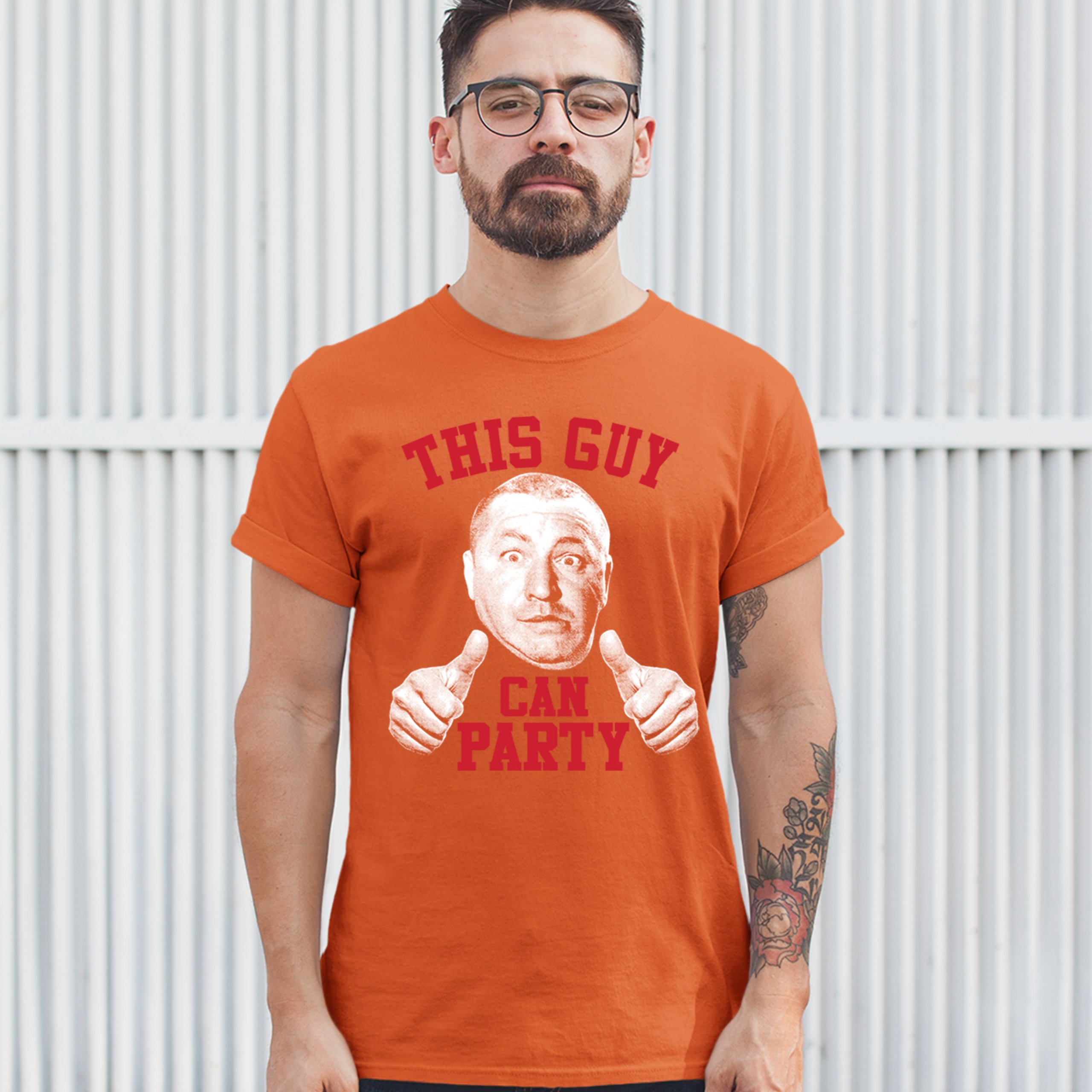This Guy Can Party T-shirt Curly Howard The Three Stooges Men's Tee - Picture 9 of 45