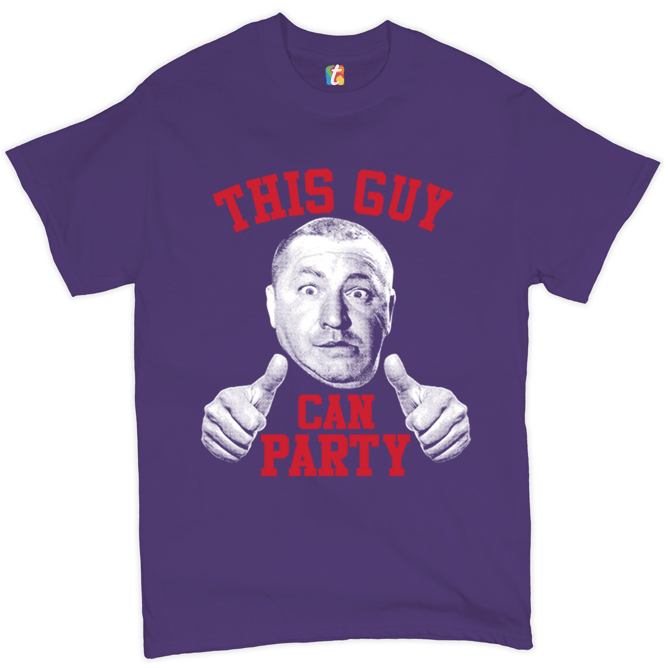 This Guy Can Party T-shirt Curly Howard The Three Stooges Men's Tee - Picture 14 of 45