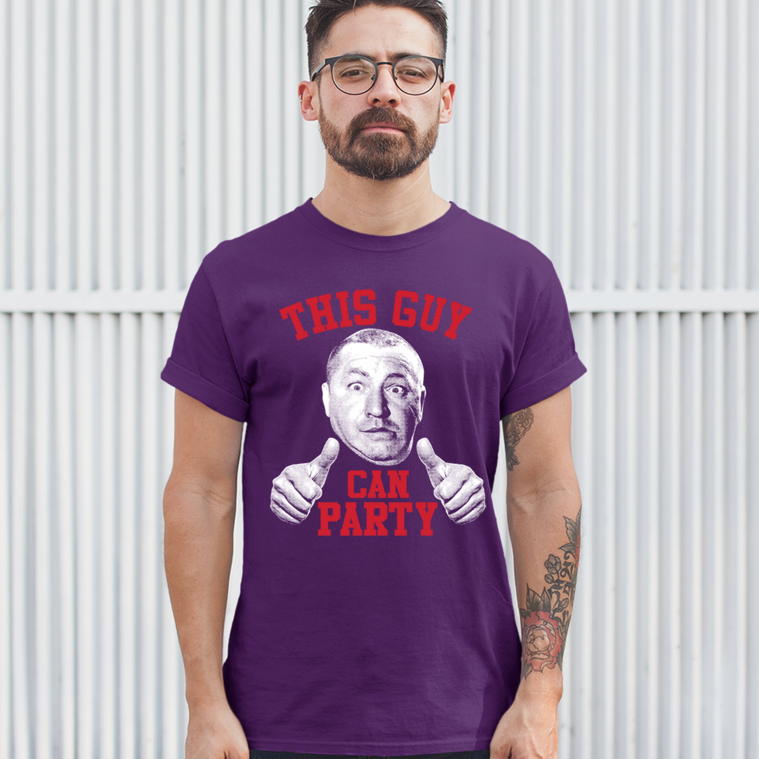 This Guy Can Party T-shirt Curly Howard The Three Stooges Men's Tee - Picture 17 of 45