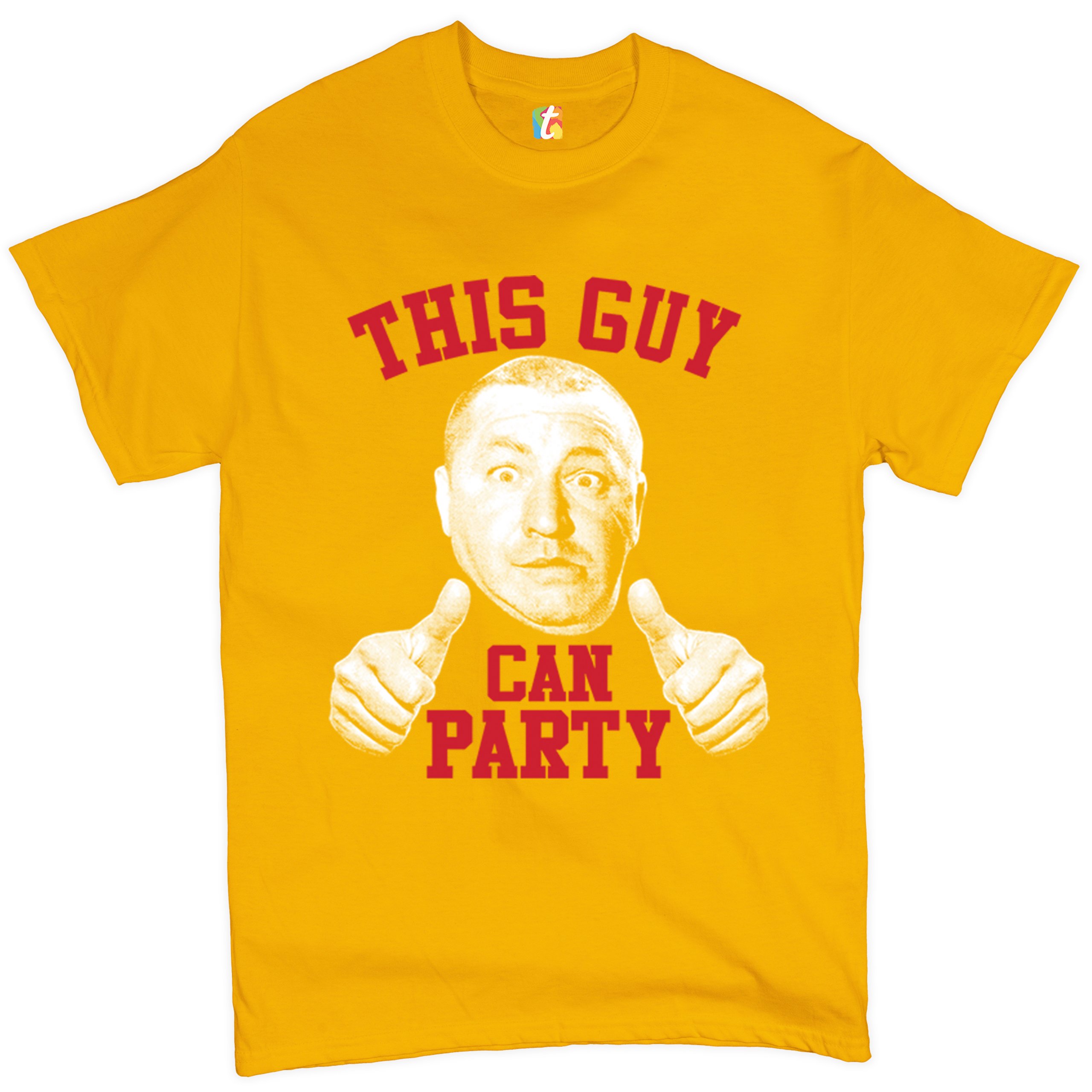 This Guy Can Party T-shirt Curly Howard The Three Stooges Men's Tee - Picture 42 of 45