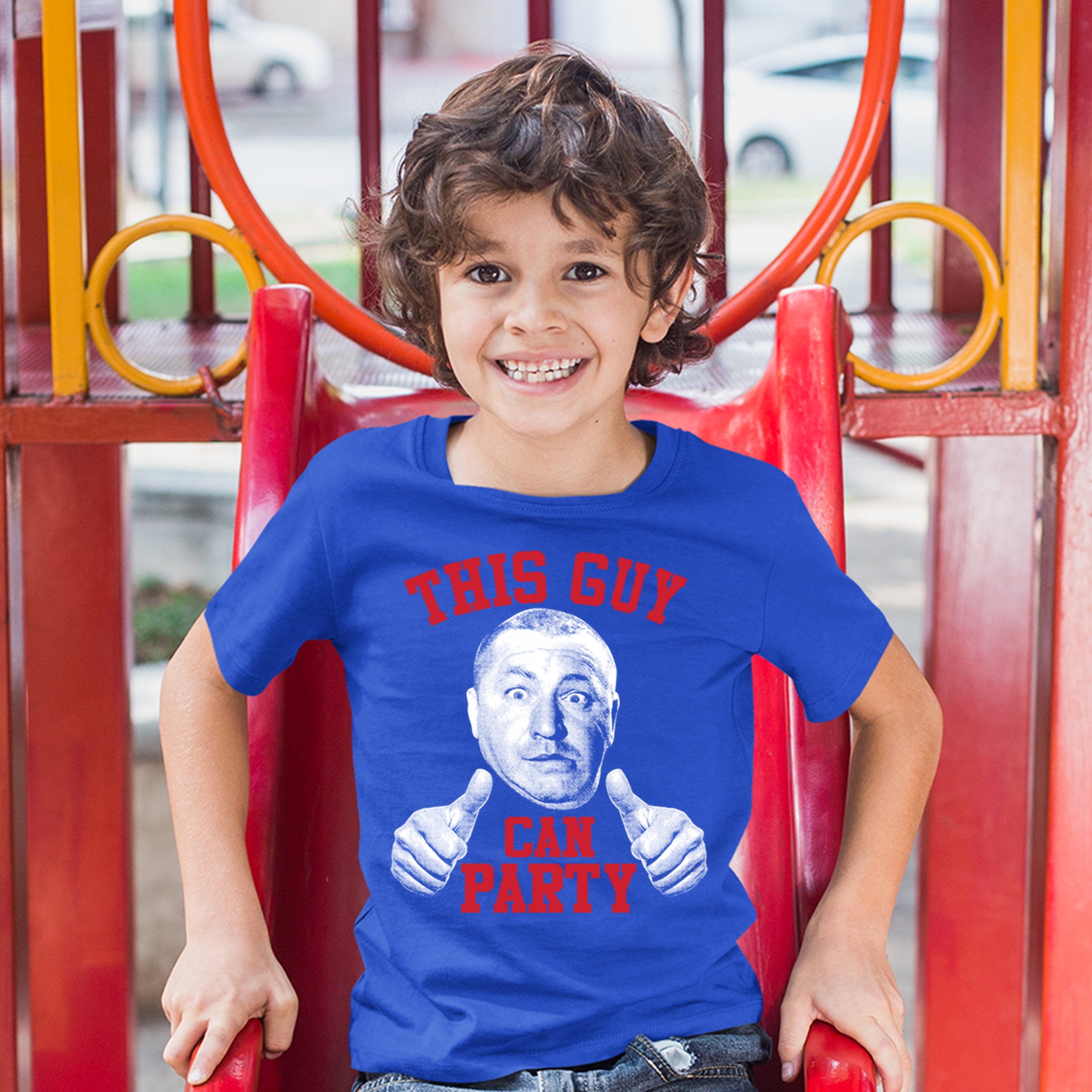 This Guy Can Party Youth T-shirt Curly Howard The Three Stooges Kids - Picture 13 of 17