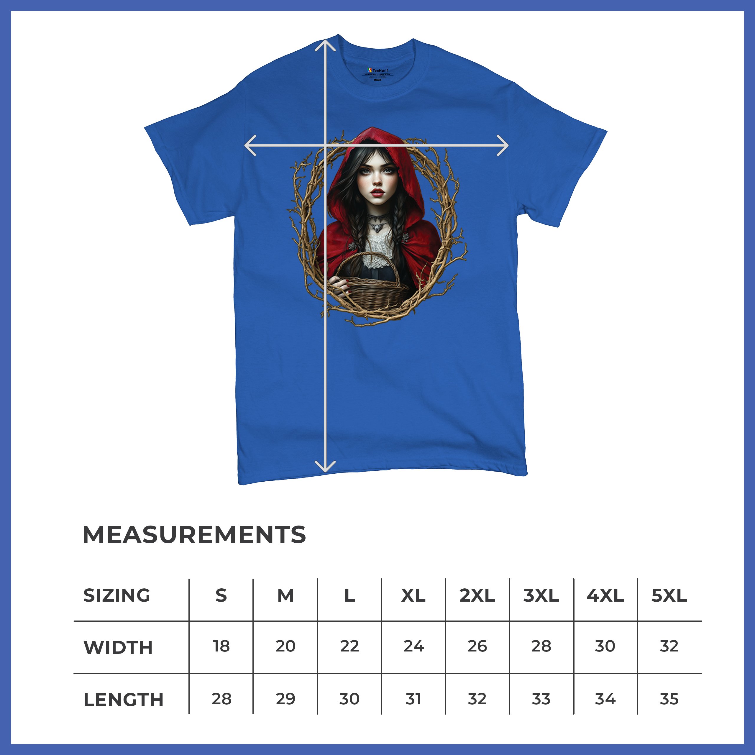 Storybook Red Riding Hood T-shirt Gothic Fairytale Cute Little Girl Men's Tee - Picture 106 of 113