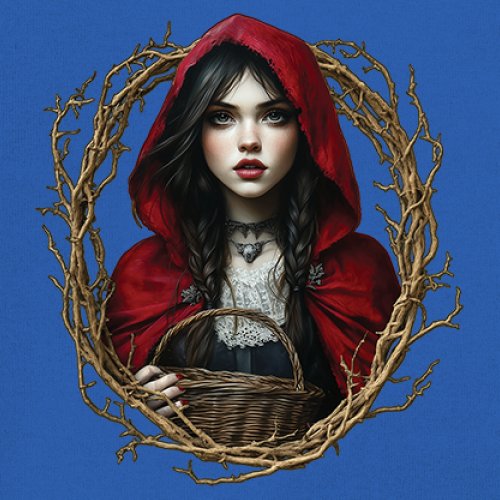 Storybook Red Riding Hood T-shirt Gothic Fairytale Cute Little Girl Men's Tee - Picture 102 of 113