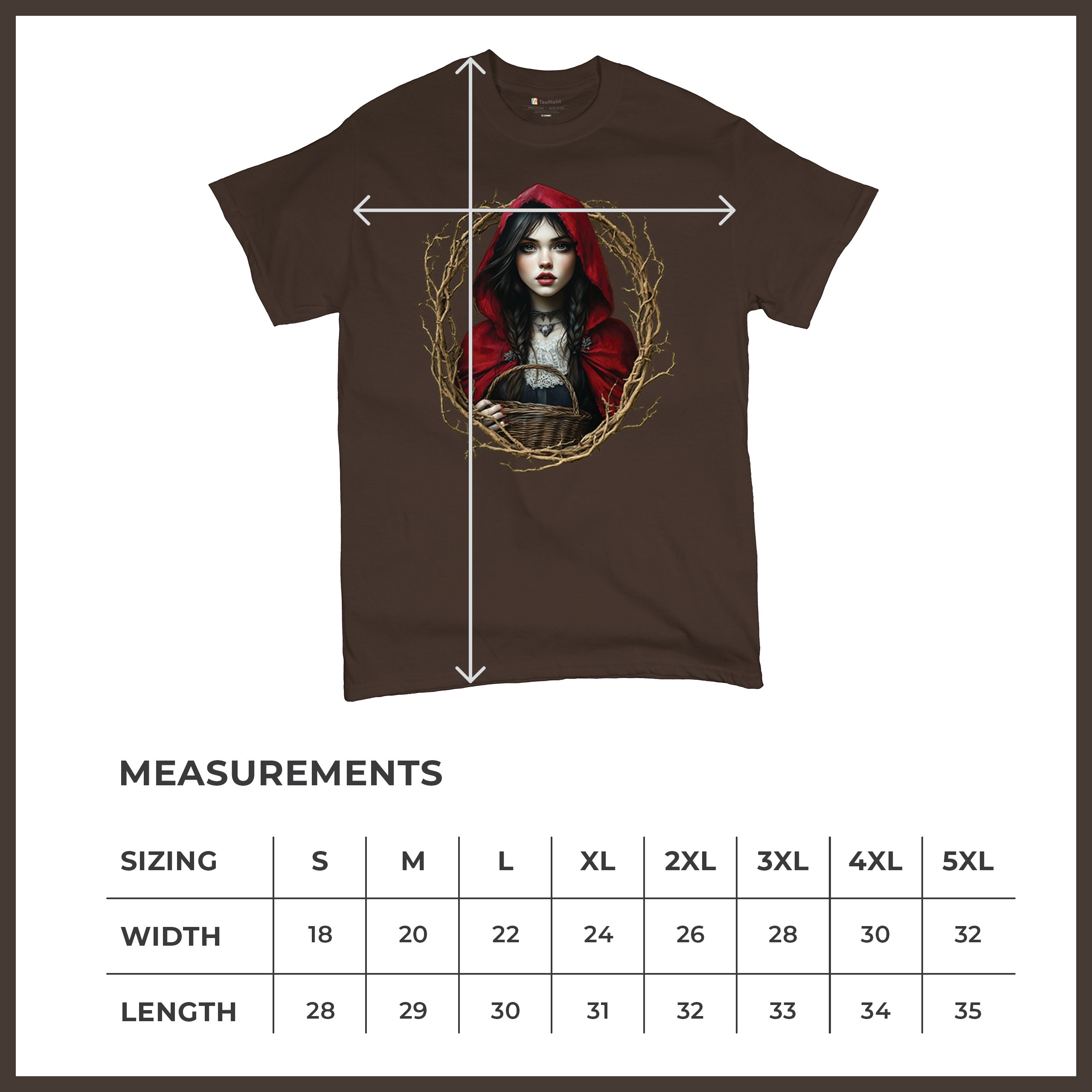 Storybook Red Riding Hood T-shirt Gothic Fairytale Cute Little Girl Men's Tee - Picture 78 of 113