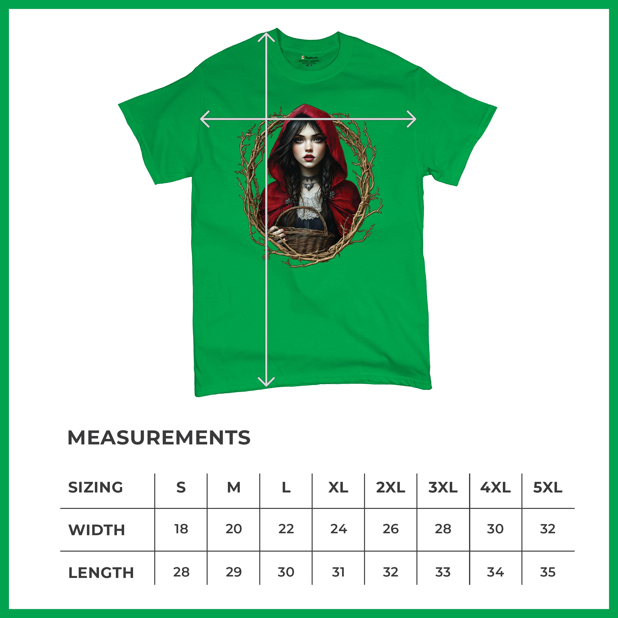 Storybook Red Riding Hood T-shirt Gothic Fairytale Cute Little Girl Men's Tee - Picture 64 of 113