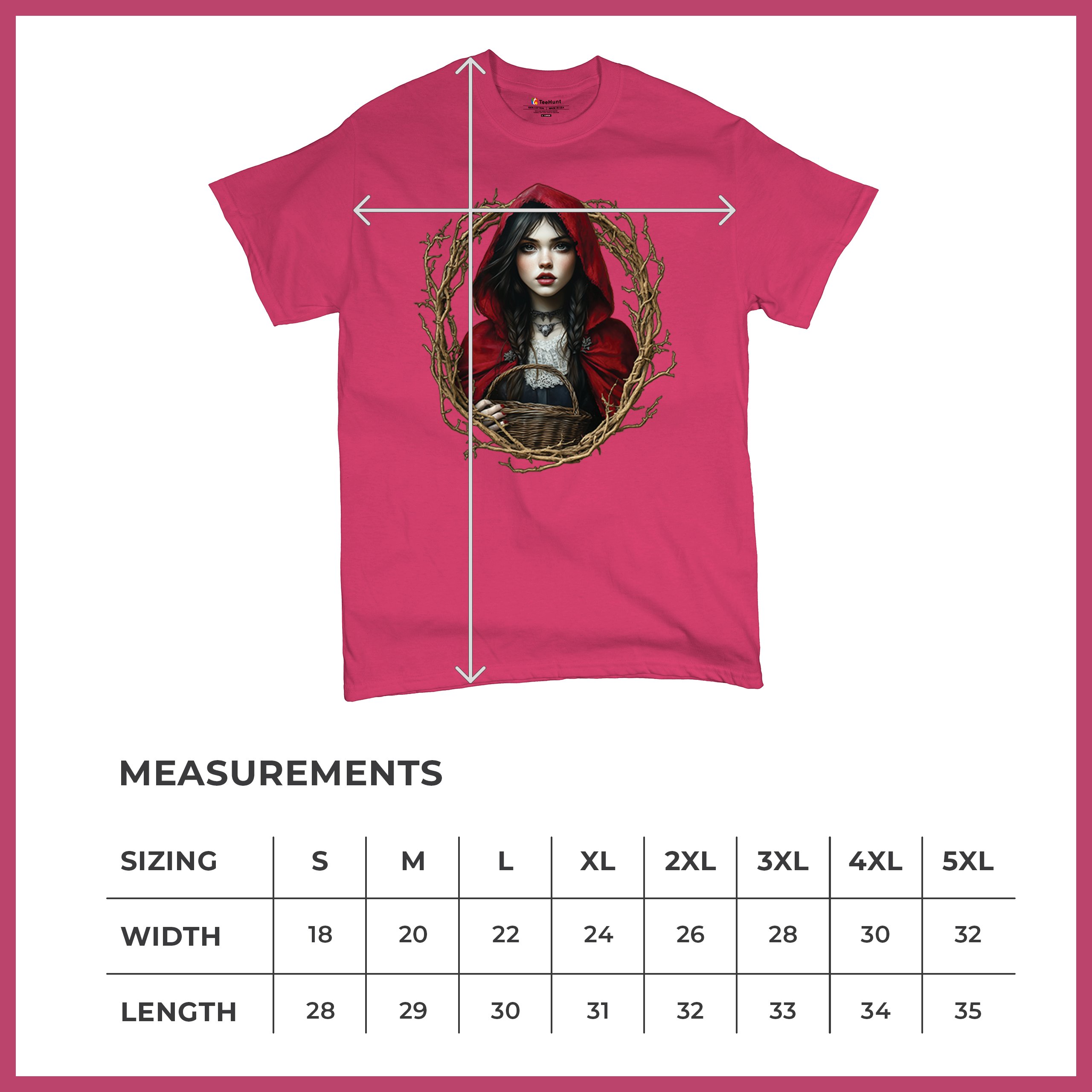 Storybook Red Riding Hood T-shirt Gothic Fairytale Cute Little Girl Men's Tee - Picture 29 of 113
