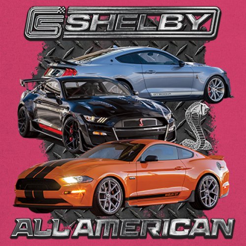 Shelby All American Cobra Women's Long Sleeve T-shirt Mustang Muscle Car Racing