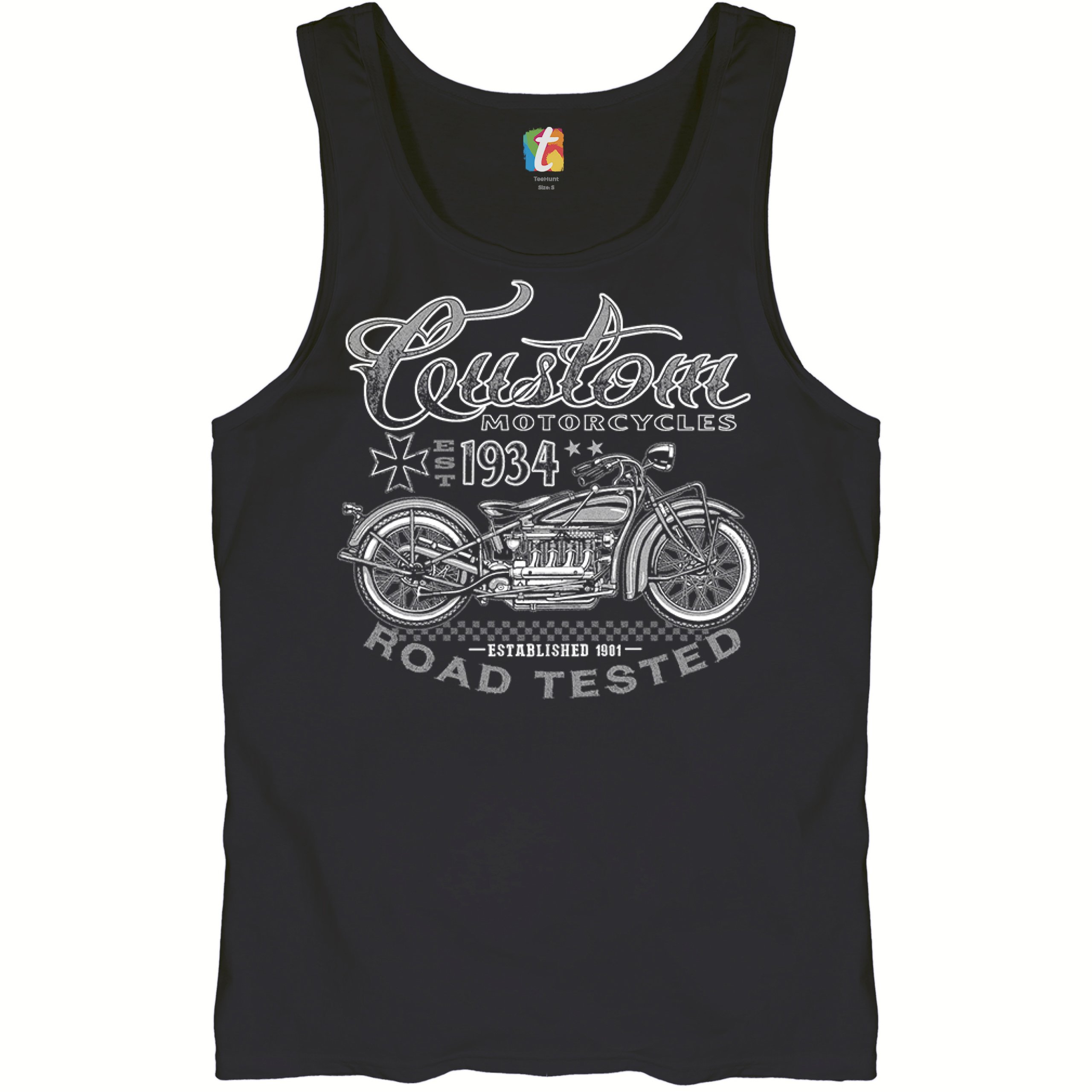 Custom Motorcycles Road Tested Tank Top Bobber Biker Gang MC Men's Top