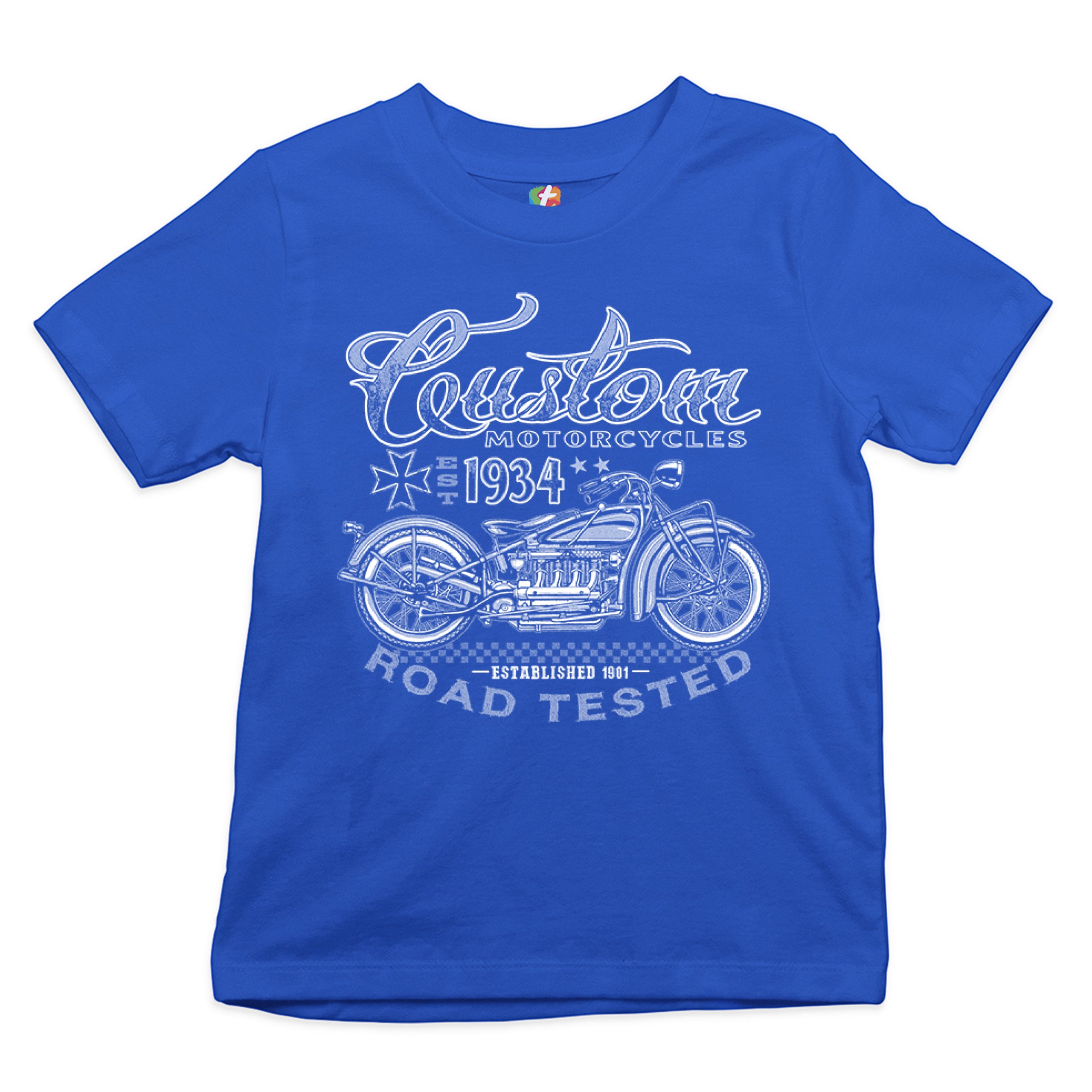 Custom Motorcycles Road Tested Youth T-shirt Bobber Biker Gang MC Kids - Picture 18 of 25