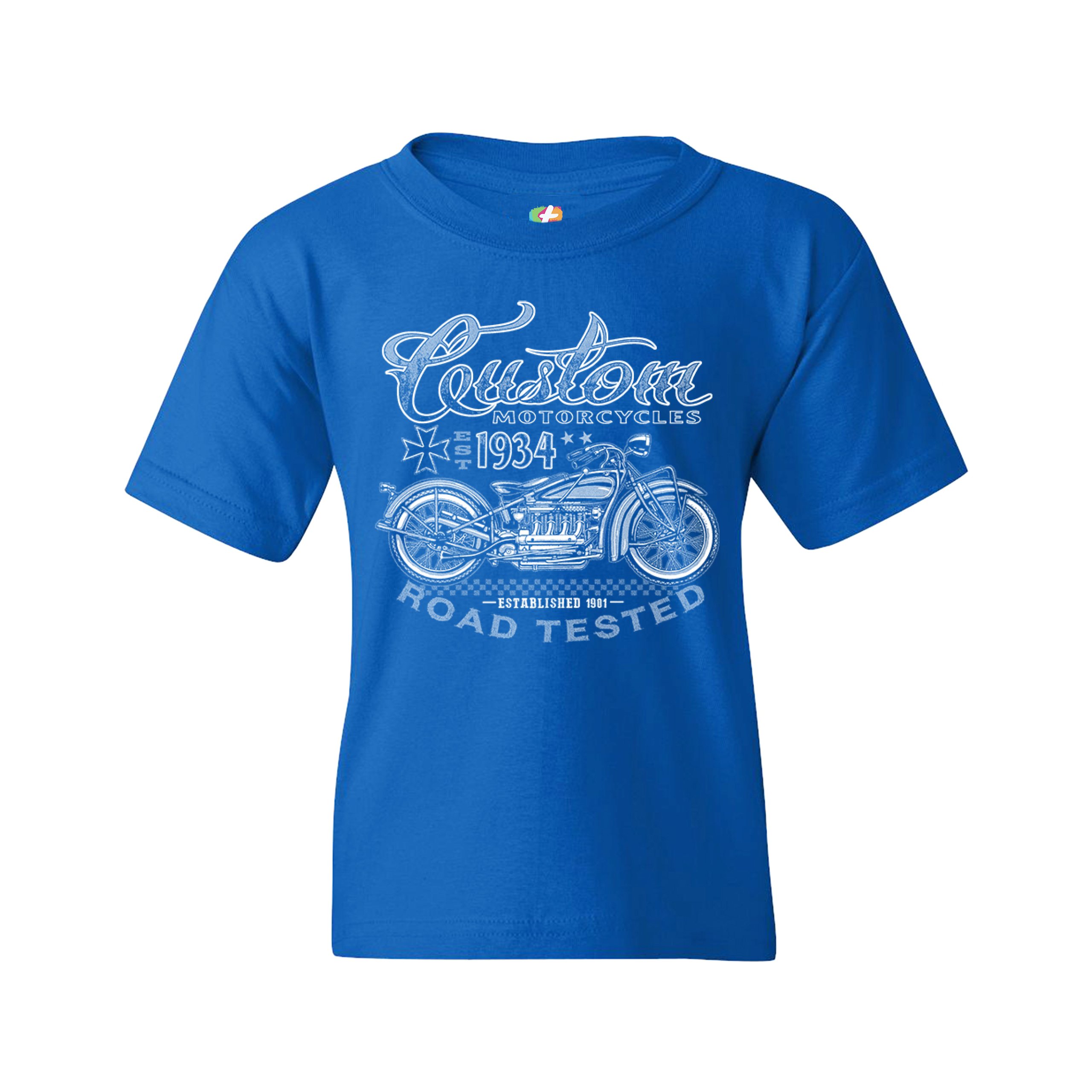 Custom Motorcycles Road Tested Youth T-shirt Bobber Biker Gang MC Kids - Picture 19 of 25