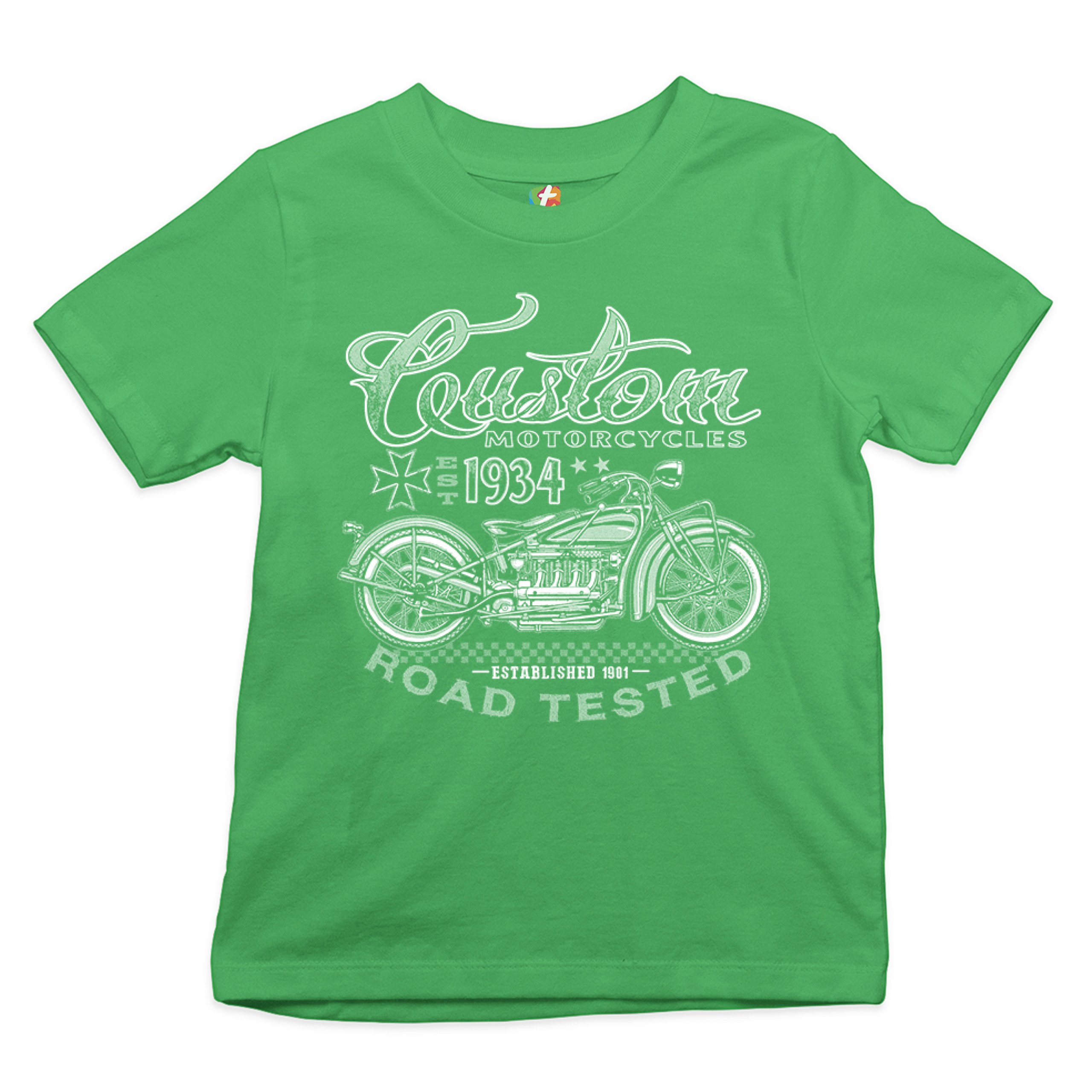 Custom Motorcycles Road Tested Youth T-shirt Bobber Biker Gang MC Kids - Picture 14 of 25
