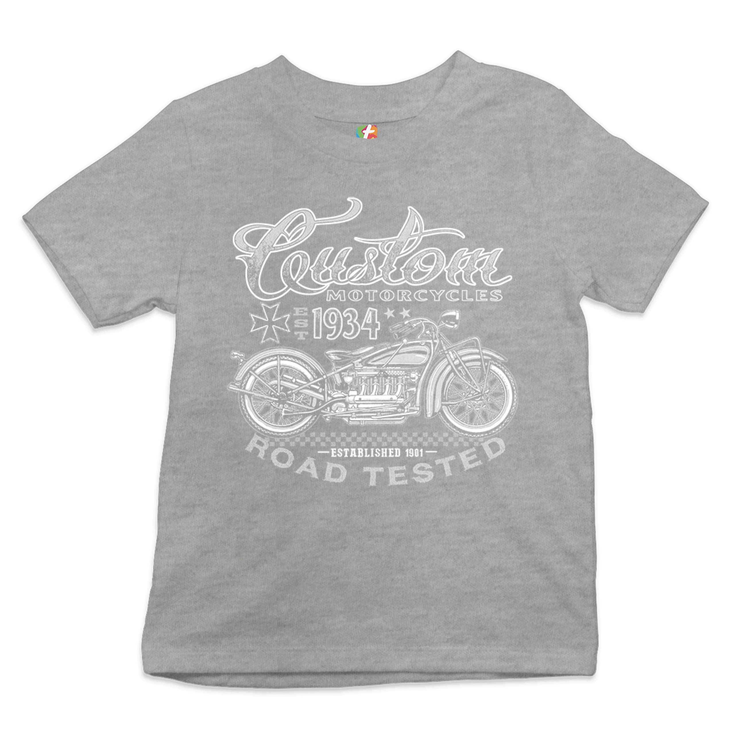 Custom Motorcycles Road Tested Youth T-shirt Bobber Biker Gang MC Kids - Picture 6 of 25