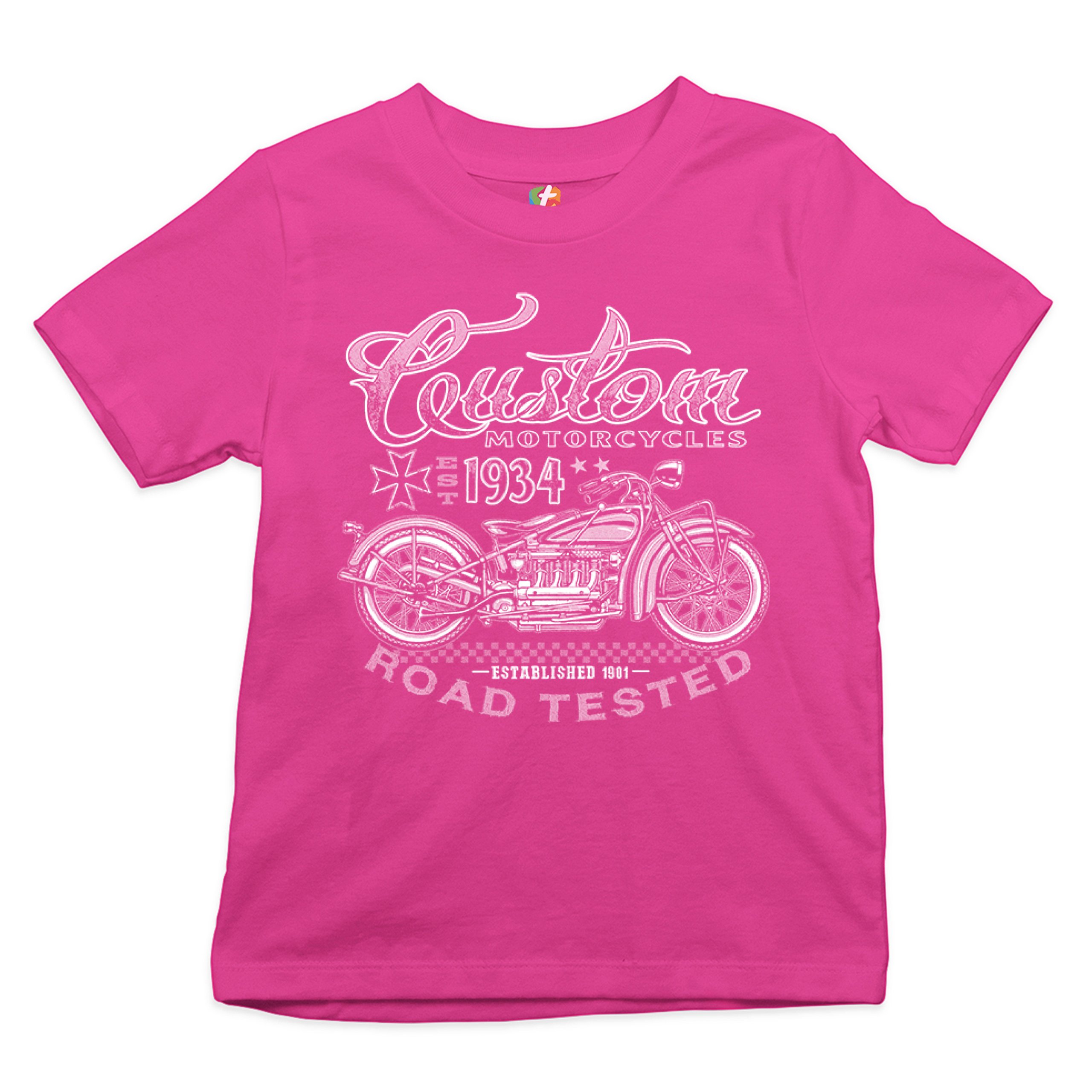 Custom Motorcycles Road Tested Youth T-shirt Bobber Biker Gang MC Kids - Picture 22 of 25