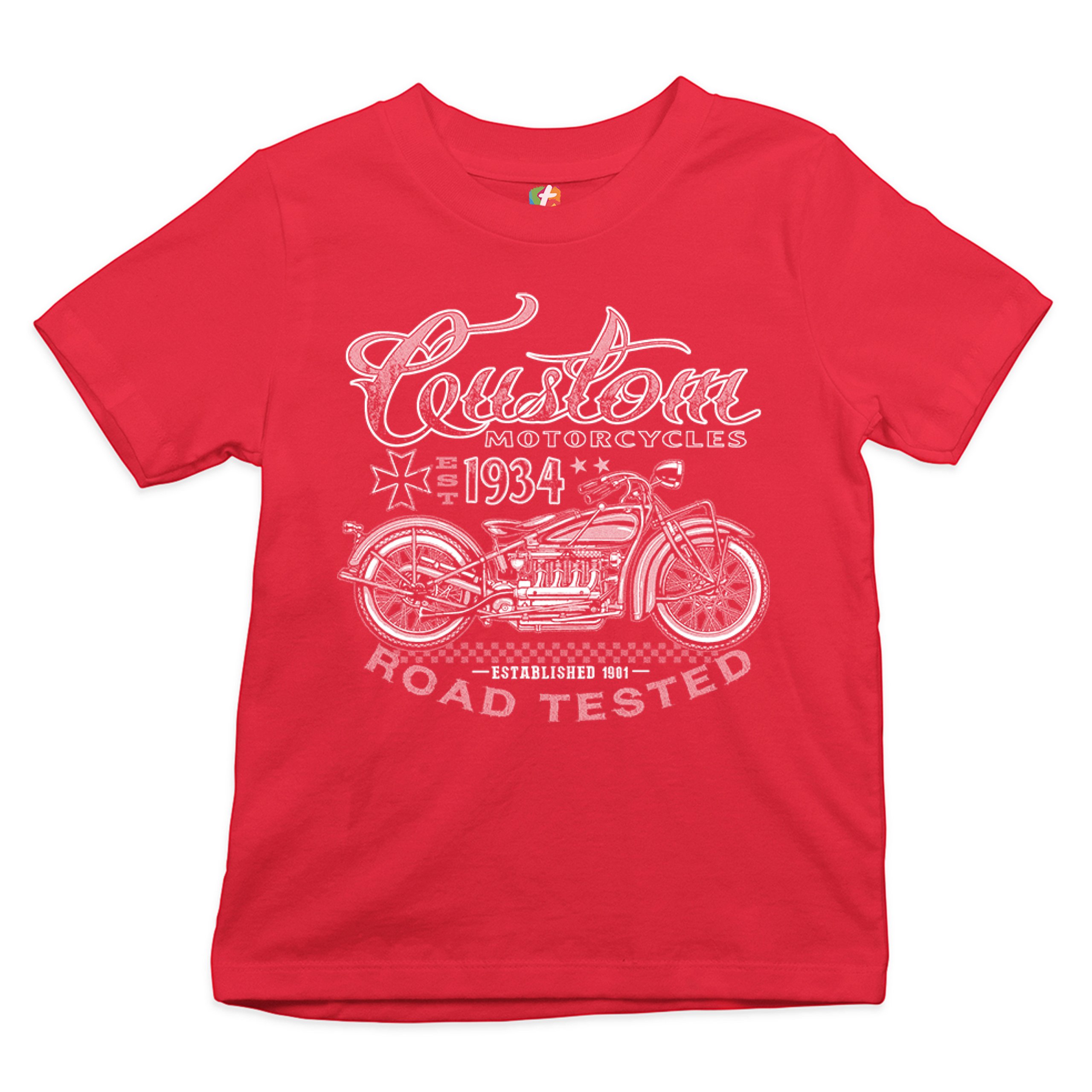 Custom Motorcycles Road Tested Youth T-shirt Bobber Biker Gang MC Kids - Picture 10 of 25