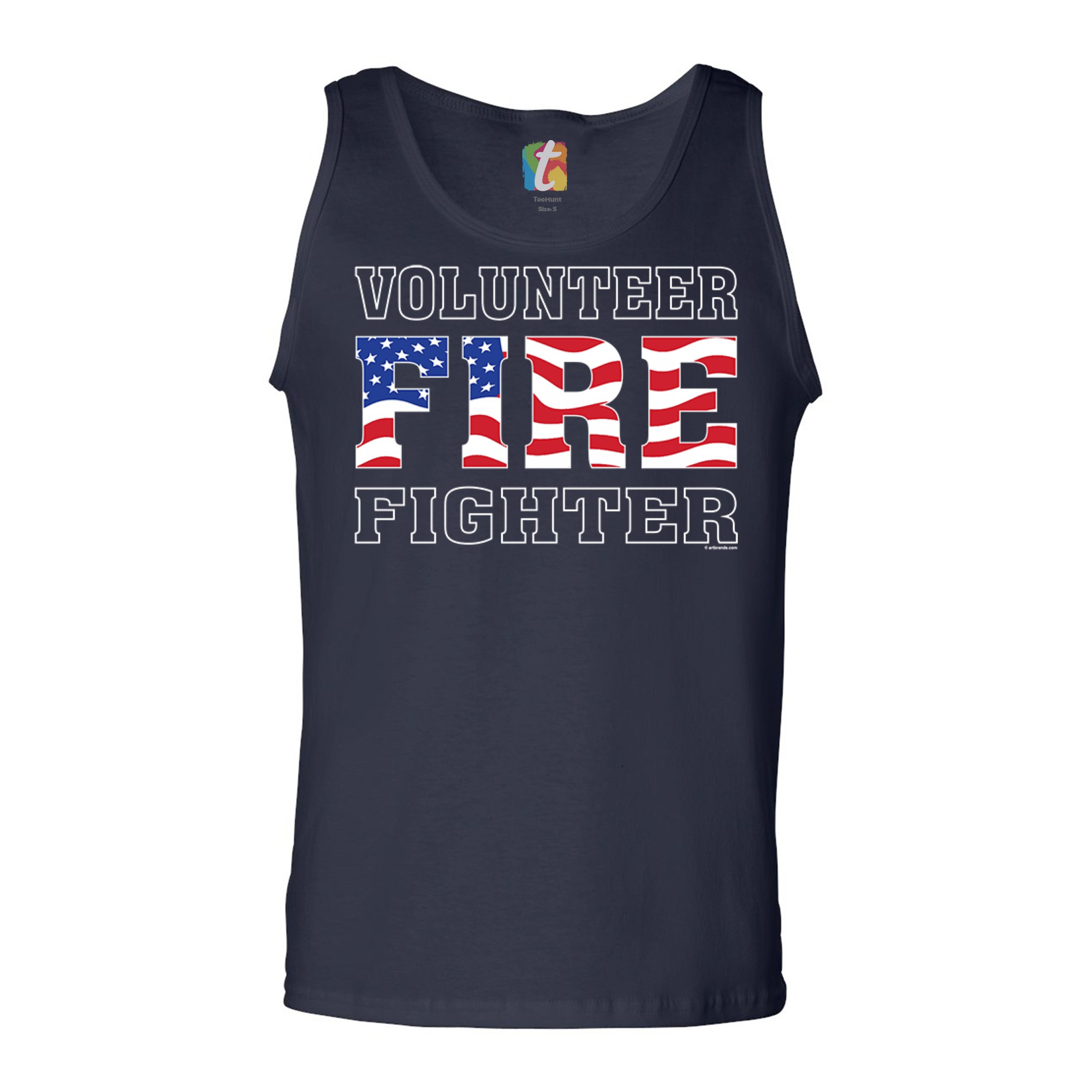 Volunteer Fire Fighter Tank Top Fire and Rescue Courage Patriotic Men's Top - Picture 15 of 21