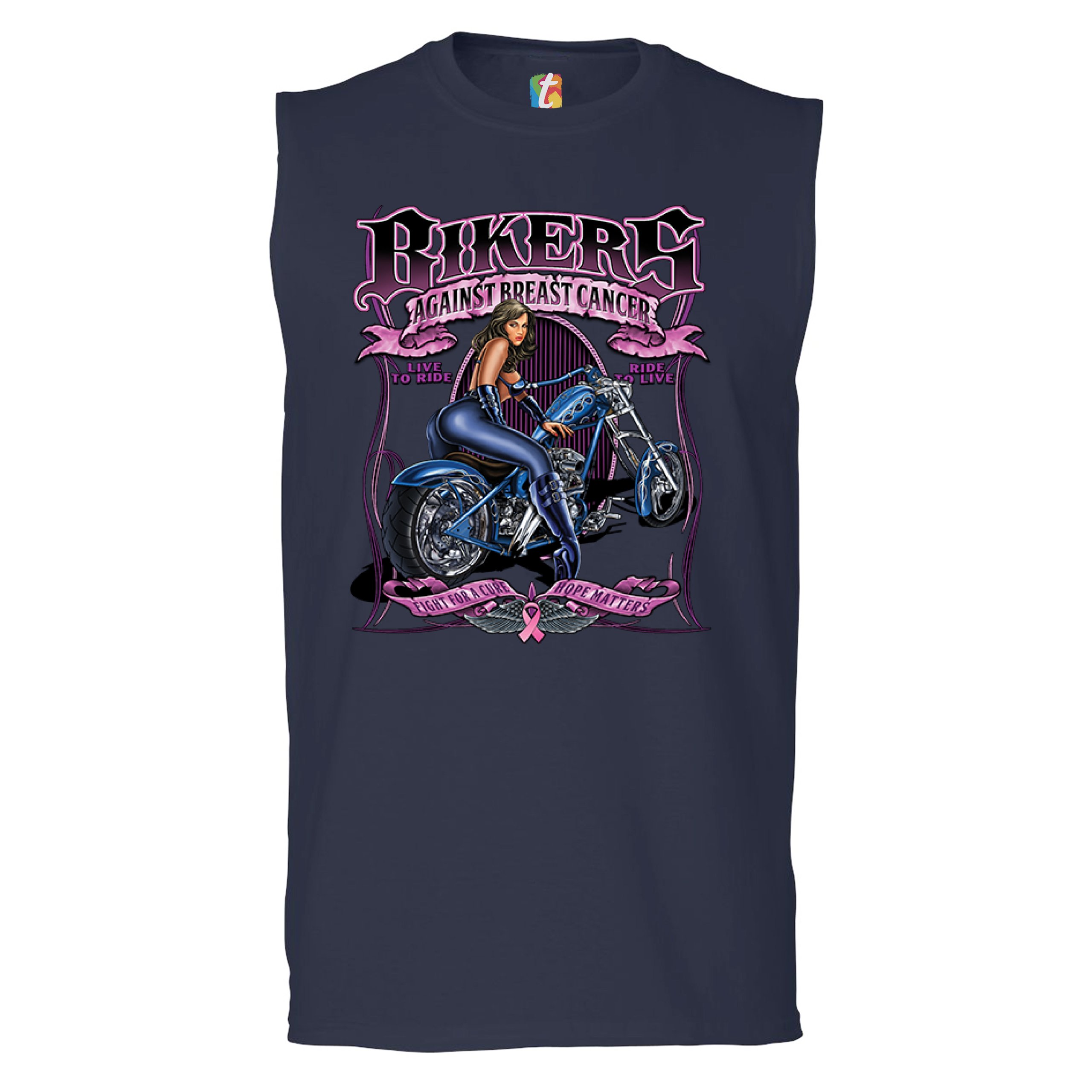 Camisa muscular Bikers Against Breast Cancer Fight for a Cure Hope Matters para hombre - Imagen 19 de 21