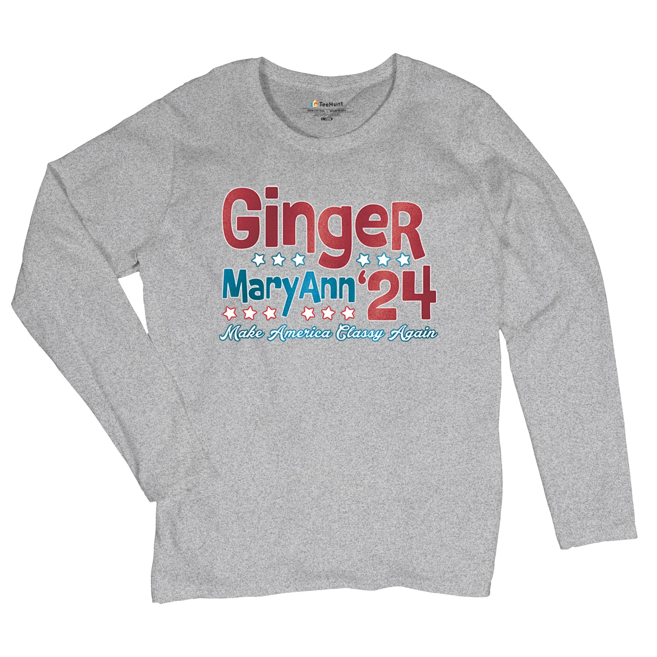 Ginger MaryAnn 24 Make America Classy Again Women's Long Sleeve T-shirt Classic - Picture 13 of 50
