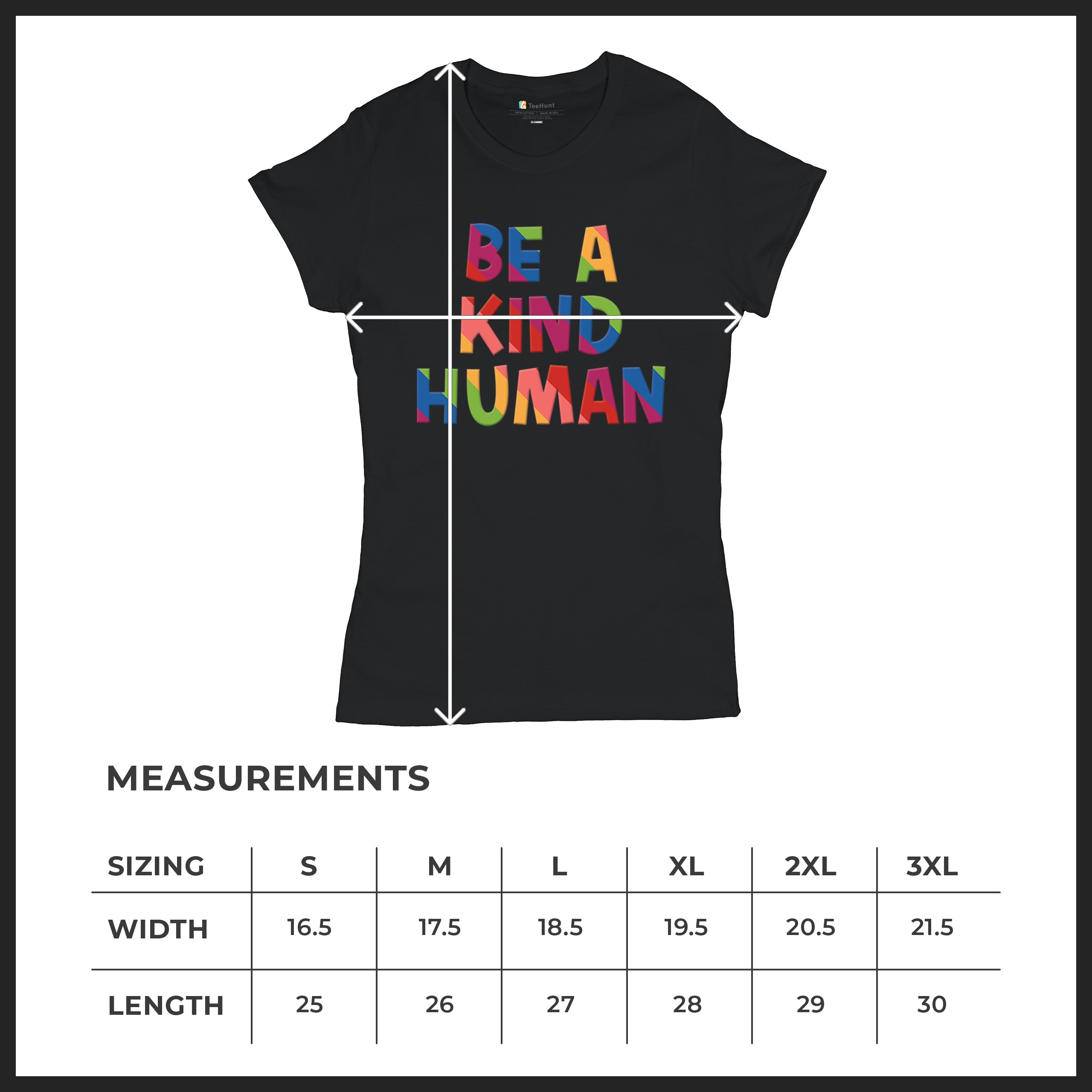 Be a Kind Human Puff Print T-Shirt Positive Message Diversity Peace Women's Tee - Picture 8 of 50