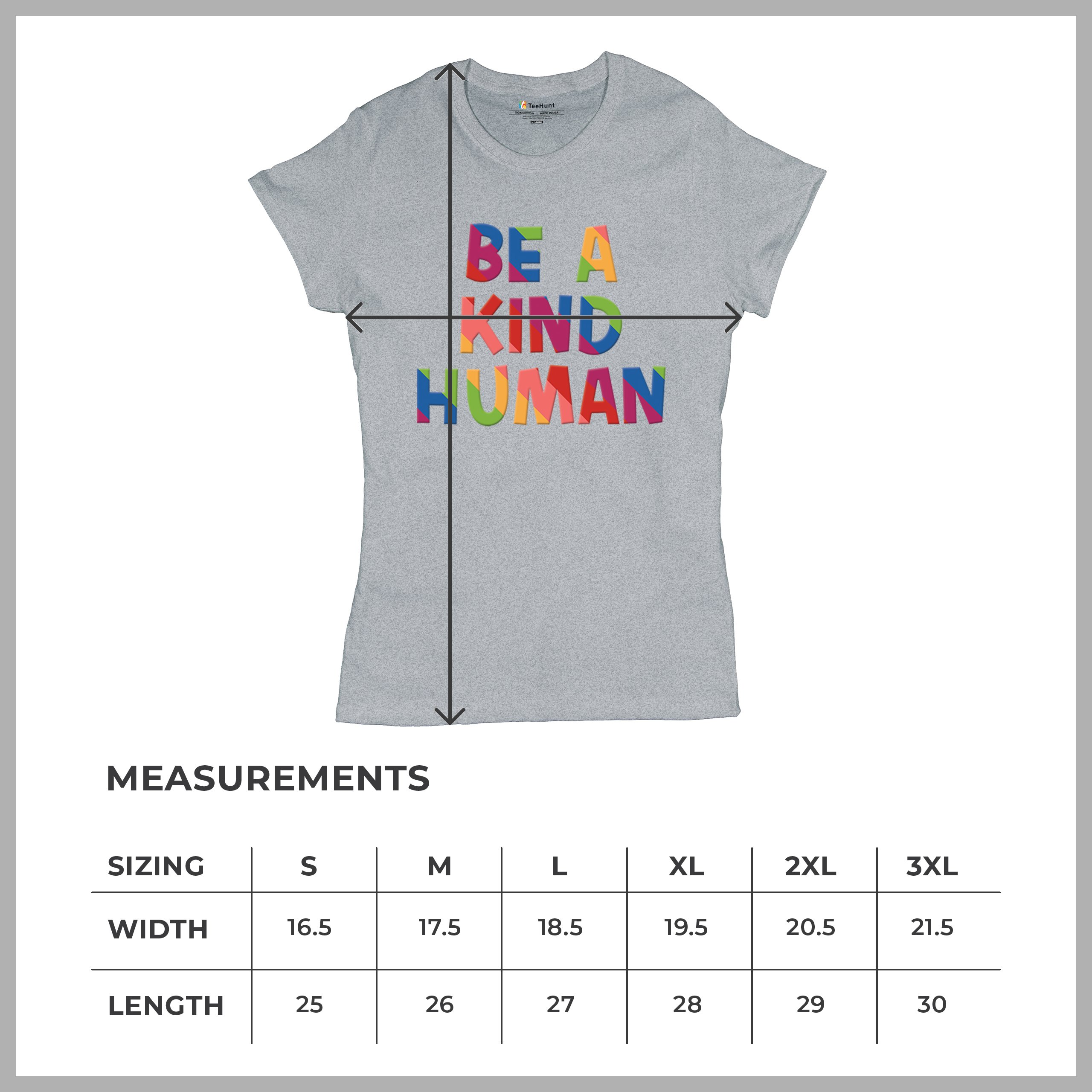 Be a Kind Human Puff Print T-Shirt Positive Message Diversity Peace Women's Tee - Picture 15 of 50