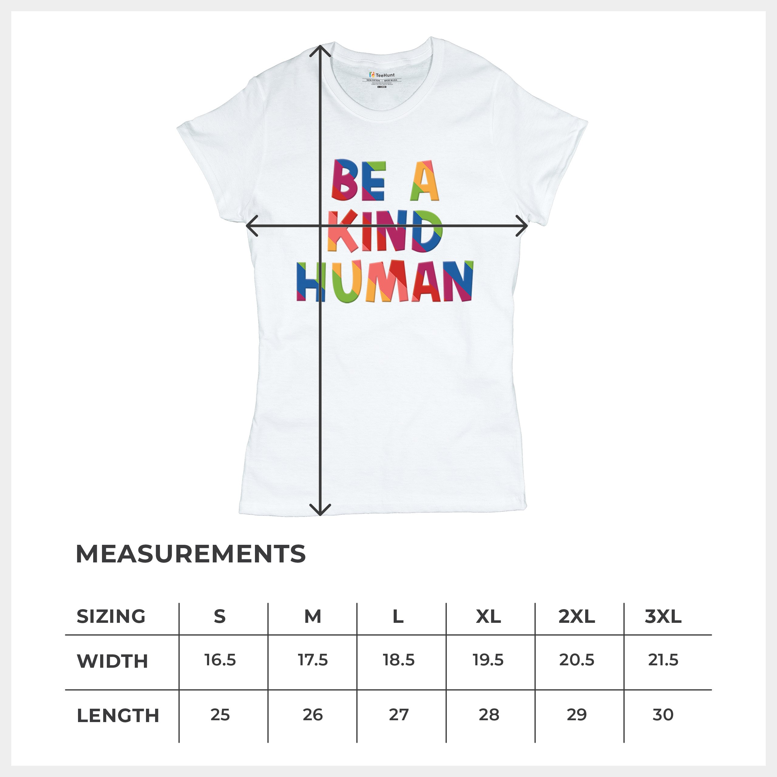 Be a Kind Human Puff Print T-Shirt Positive Message Diversity Peace Women's Tee - Picture 29 of 50