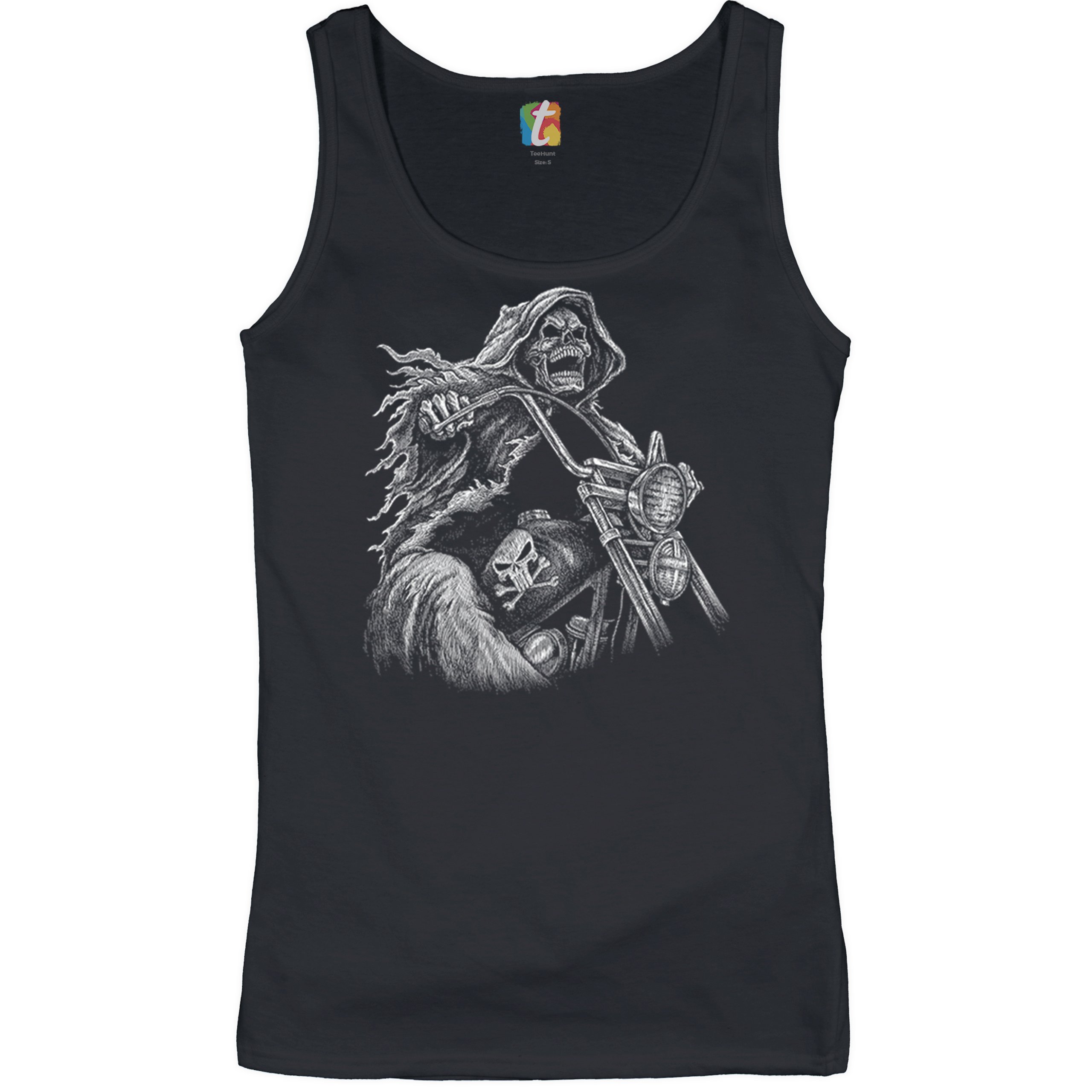 Reaper Biker Women’s Tank Top Ride or Die Skeleton Biker Forever Motorcycle