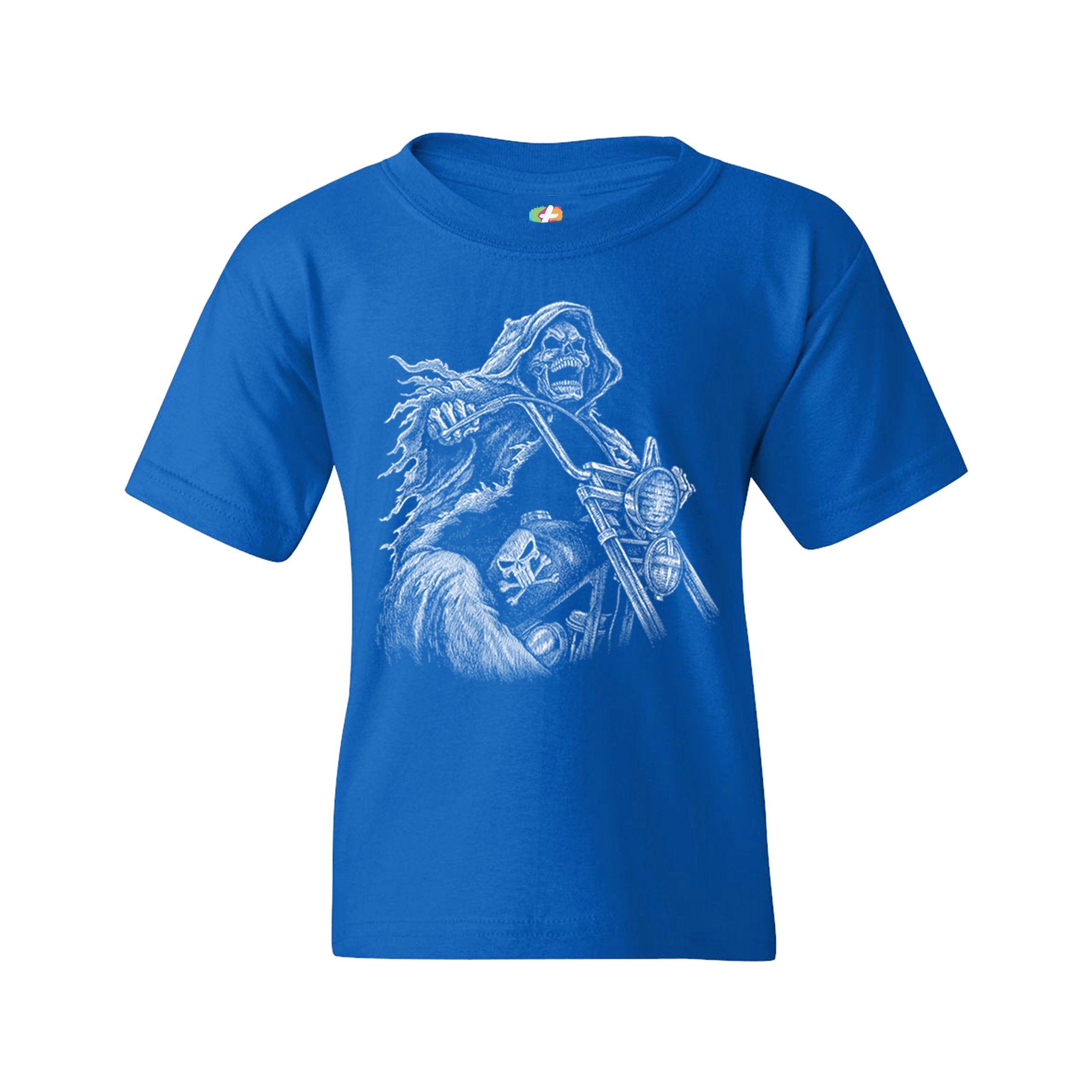 Reaper Biker Youth T-shirt Ride or Die Skeleton Biker Forever Motorcycle Kids - Picture 15 of 17