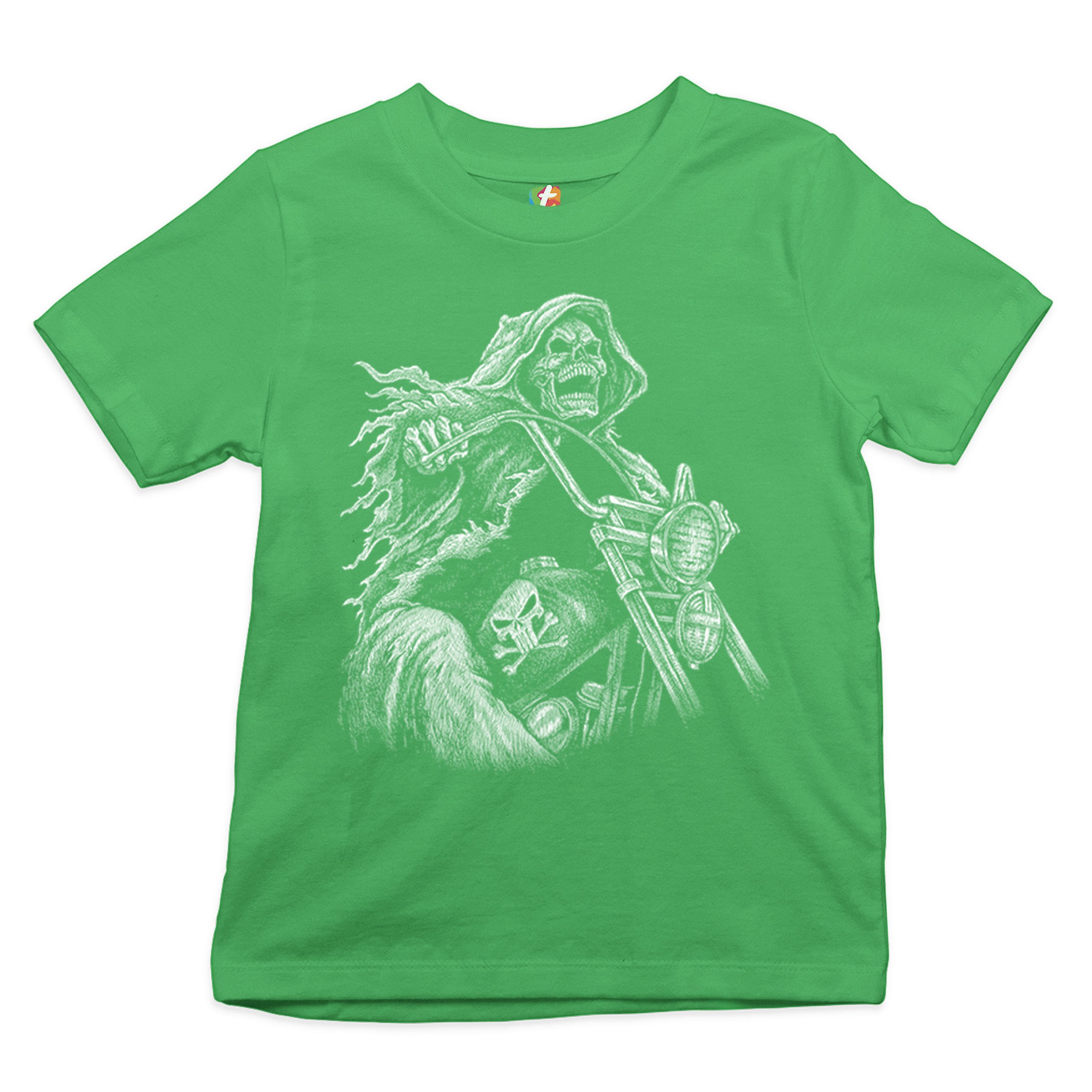Reaper Biker Youth T-shirt Ride or Die Skeleton Biker Forever Motorcycle Kids - Picture 10 of 17