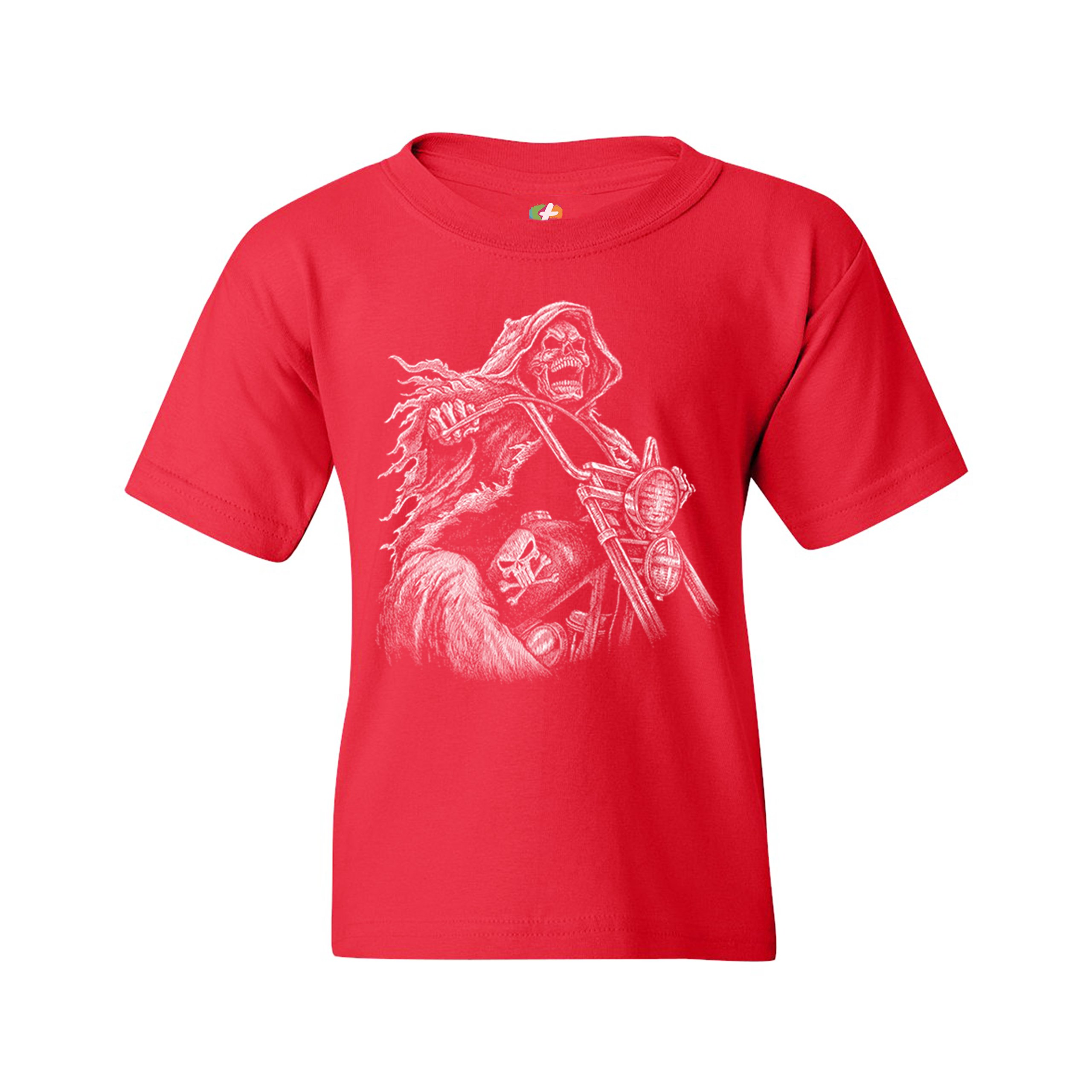 Reaper Biker Youth T-shirt Ride or Die Skeleton Biker Forever Motorcycle Kids - Picture 7 of 17