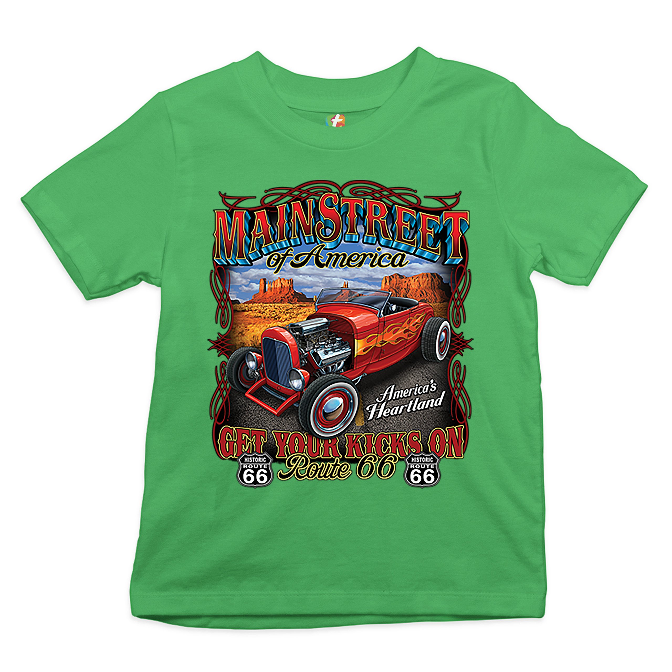 Main Street of America Youth T-shirt America's Heartland Route 66 Hot Rod Kids - Picture 18 of 29