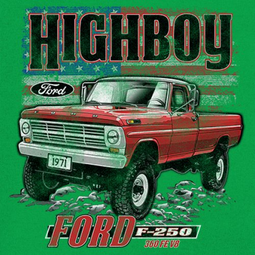 1971 Ford F250 Highboy Youth T-shirt Classic American Pickup Truck 4x4 Kids - Picture 18 of 36