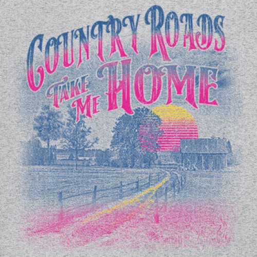 Country Roads Take Me Home Youth T-shirt Vintage Farm Life Sunset Kids - Picture 11 of 22