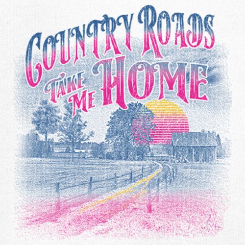 Country Roads Take Me Home Youth T-shirt Vintage Farm Life Sunset Kids - Picture 18 of 22