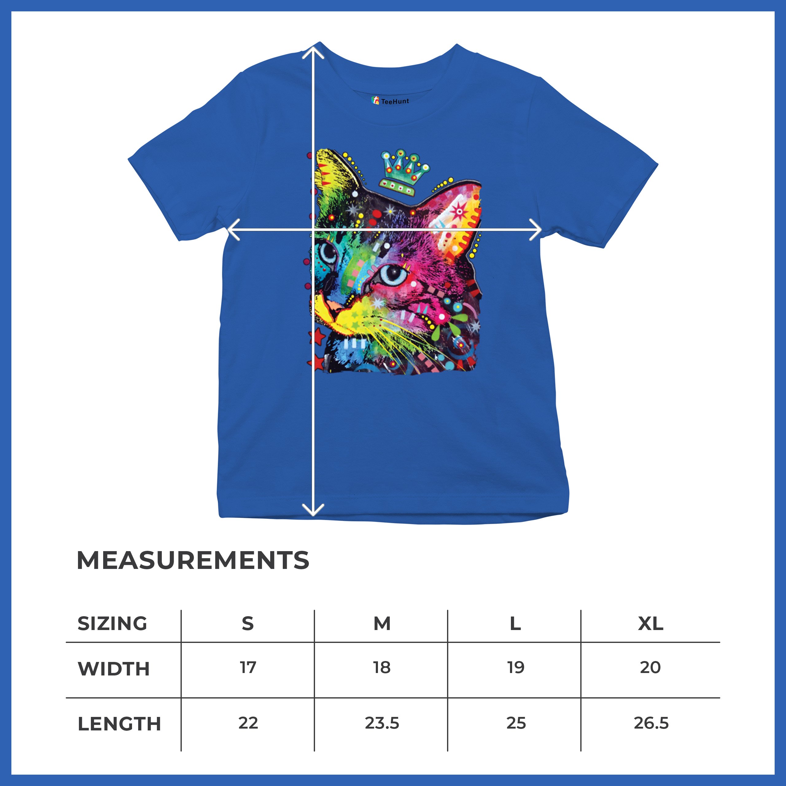 Cute Thinking Crowned Cat Youth T-shirt Dean Russo Colorful Kitten Kids - Picture 43 of 50
