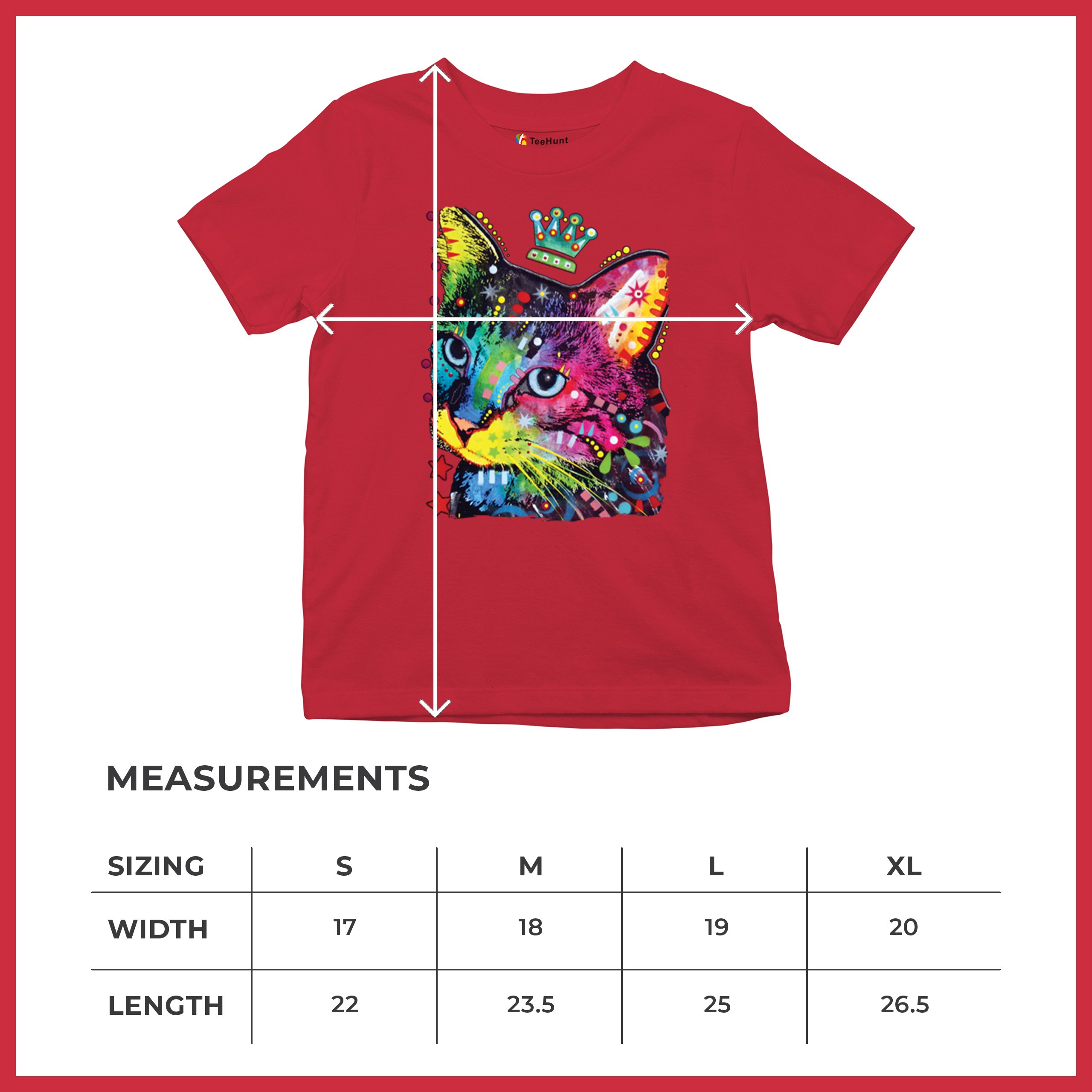 Cute Thinking Crowned Cat Youth T-shirt Dean Russo Colorful Kitten Kids - Picture 22 of 50