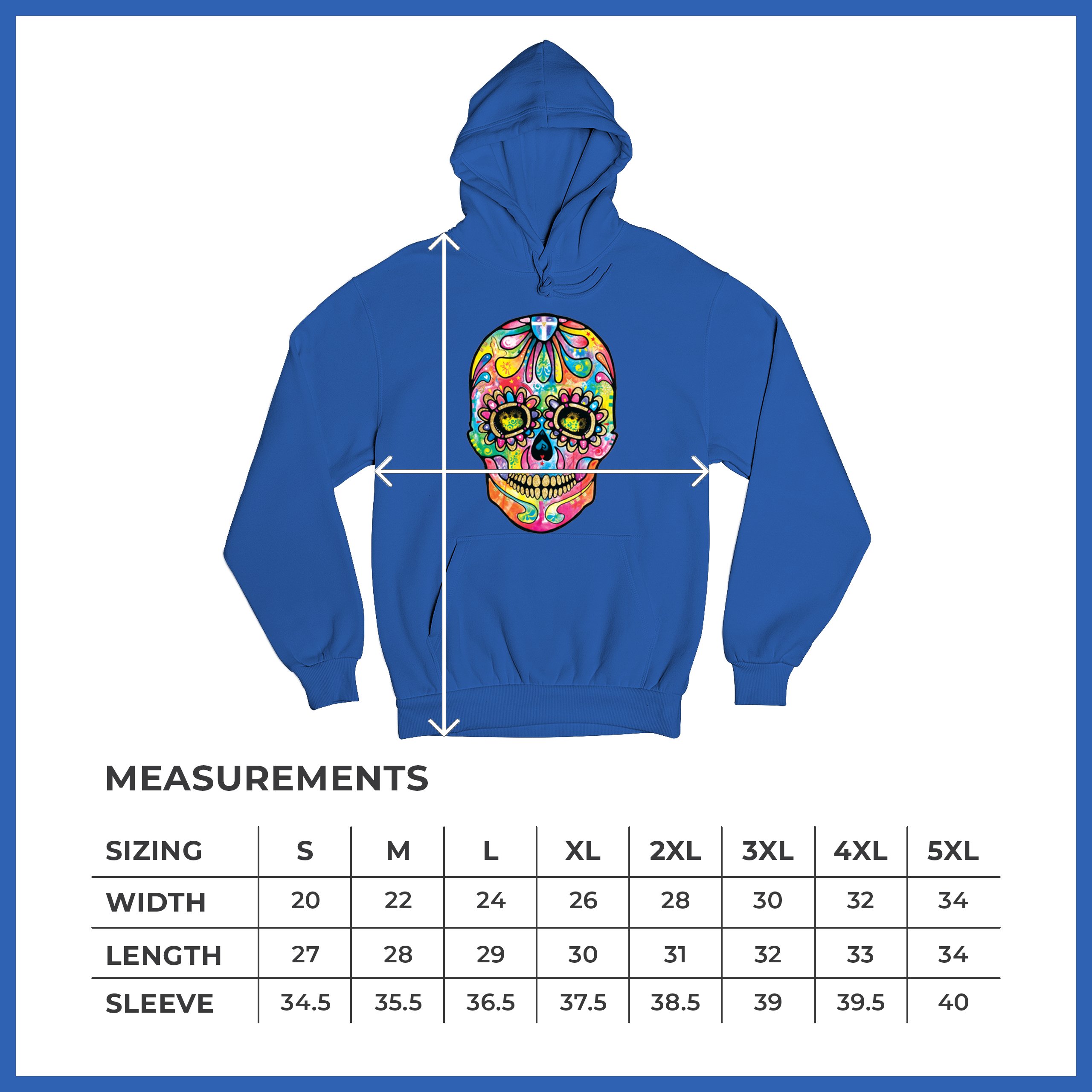Dean Russo Sugar Skull Sweatshirt Day of the Dead Neon Calavera Hoodie - Picture 50 of 57