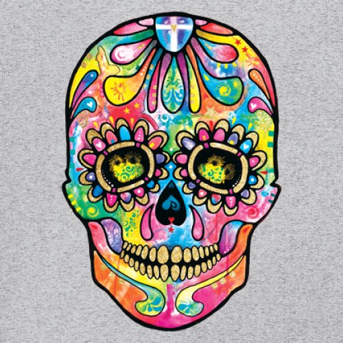 Dean Russo Sugar Skull Youth T-shirt Day of the Dead Neon Calavera Kids - Picture 11 of 50