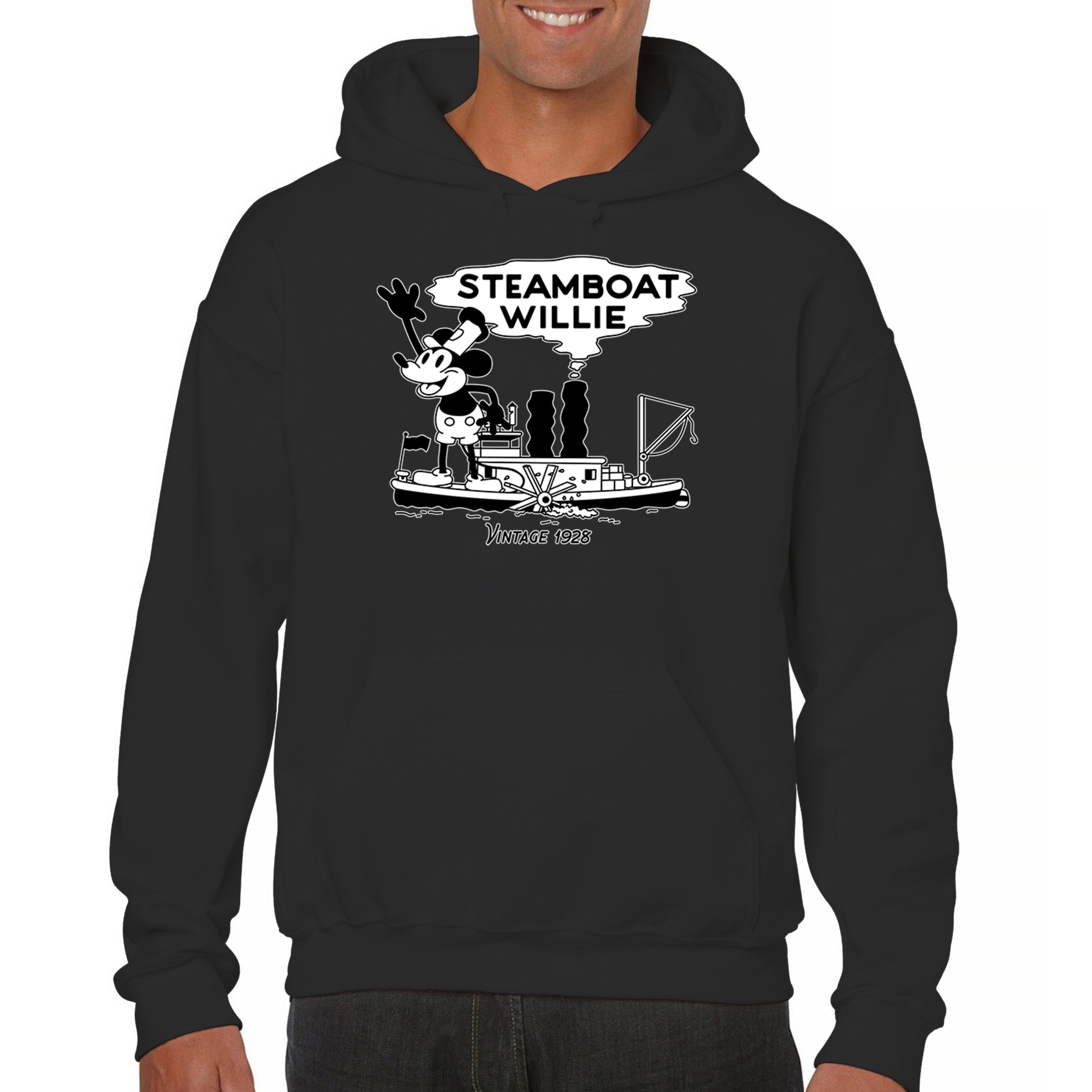 Steamboat Willie Vintage 1928 Sweatshirt Classic Timeless Tradition Hoodie - Picture 9 of 57