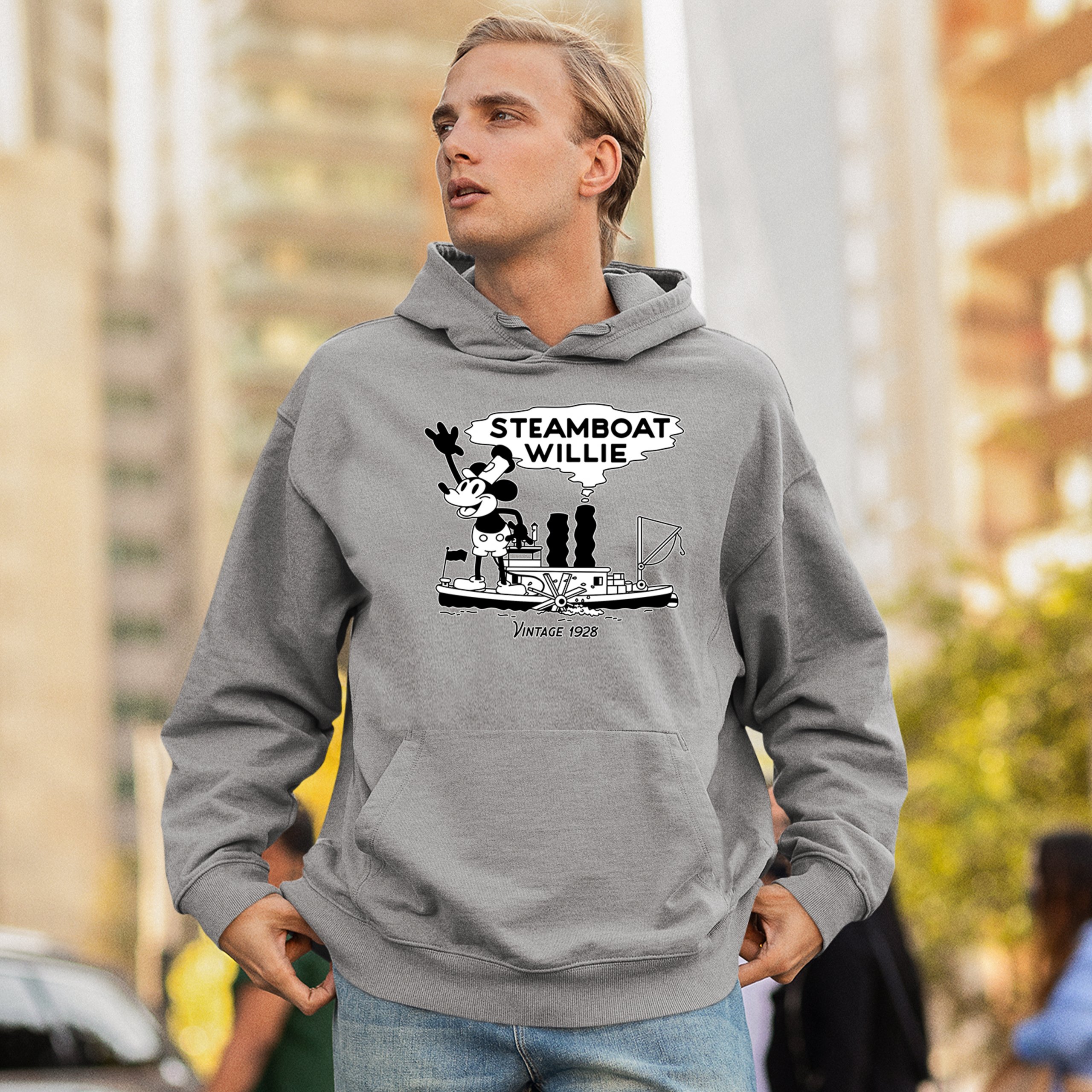 Steamboat Willie Vintage 1928 Sweatshirt Classic Timeless Tradition Hoodie - Picture 19 of 57