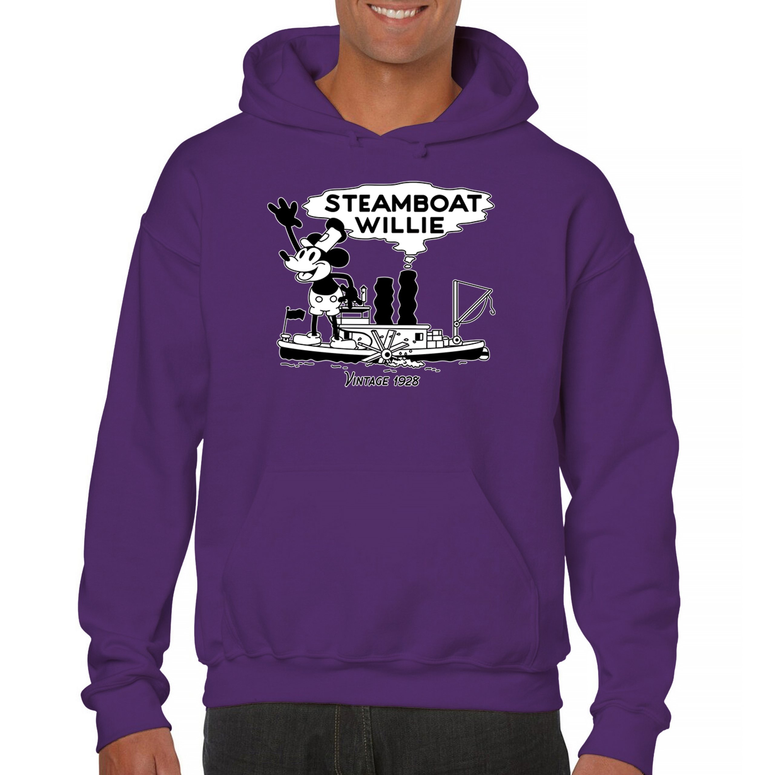 Steamboat Willie Vintage 1928 Sweatshirt Classic Timeless Tradition Hoodie - Picture 30 of 57