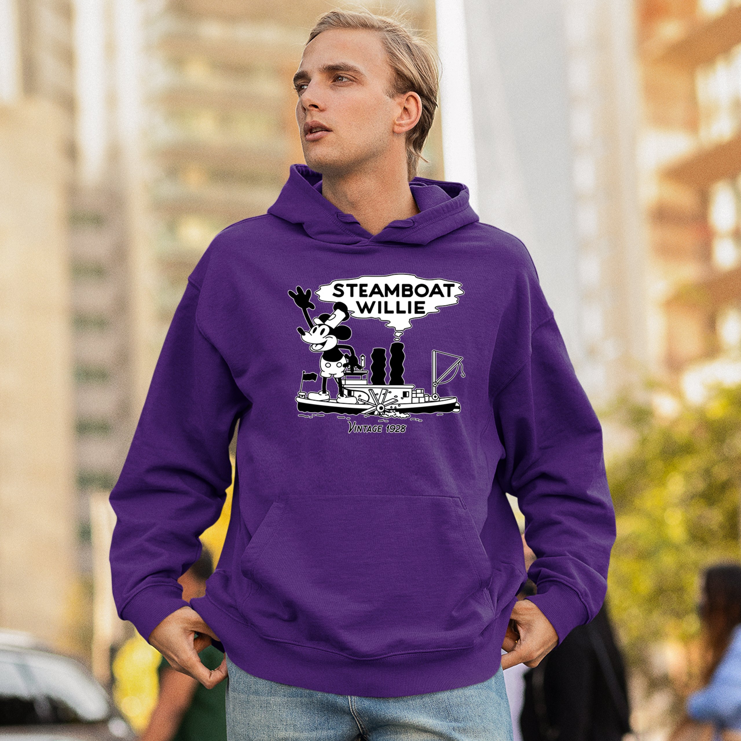 Steamboat Willie Vintage 1928 Sweatshirt Classic Timeless Tradition Hoodie - Picture 33 of 57
