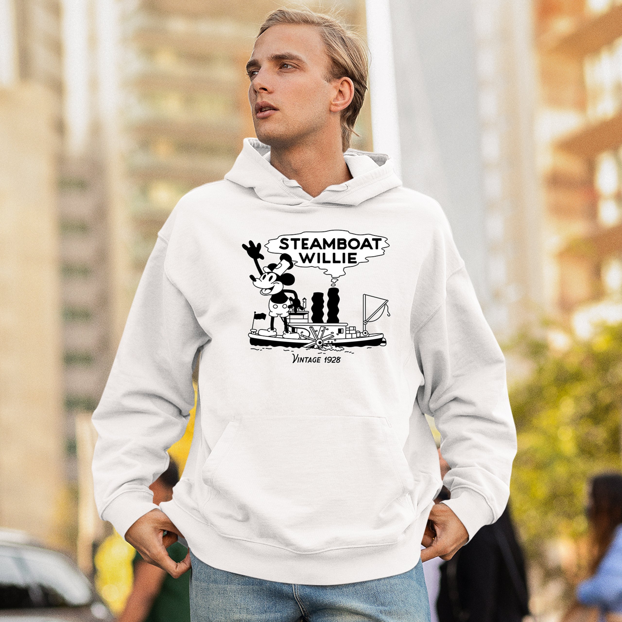 Steamboat Willie Vintage 1928 Sweatshirt Classic Timeless Tradition Hoodie - Picture 40 of 57