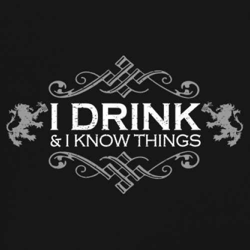 ALTRA T shirt Drink & Know Things umorismo bere spiritoso alcol intelligente bar maglietta uomo